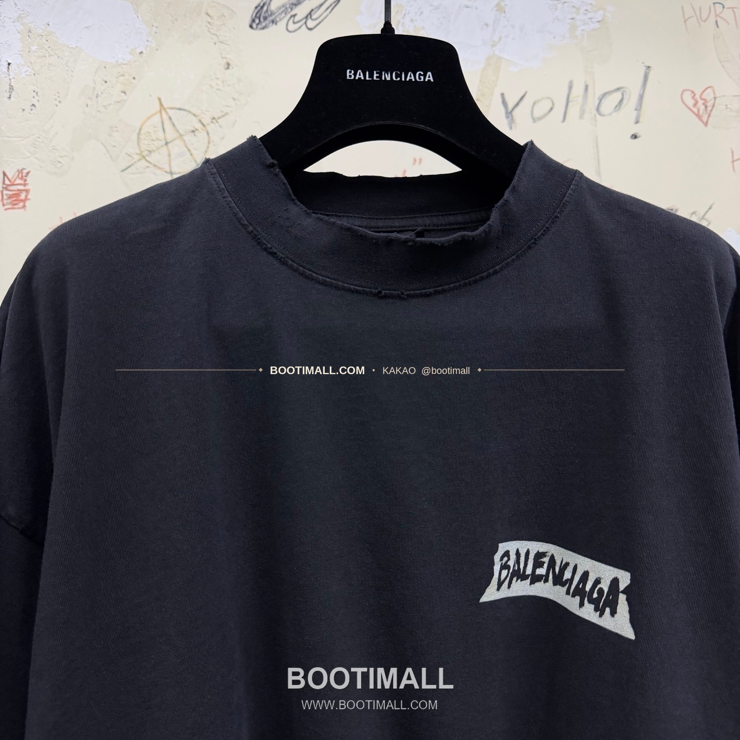 발렌시아가 2026SS 레터로고 프린트 워싱 루즈핏 코튼 반팔 티셔츠 Balenciaga 2026 SS Letter Logo Print Washed Loose Fit Cotton Short Sleeve T-Shirt 7