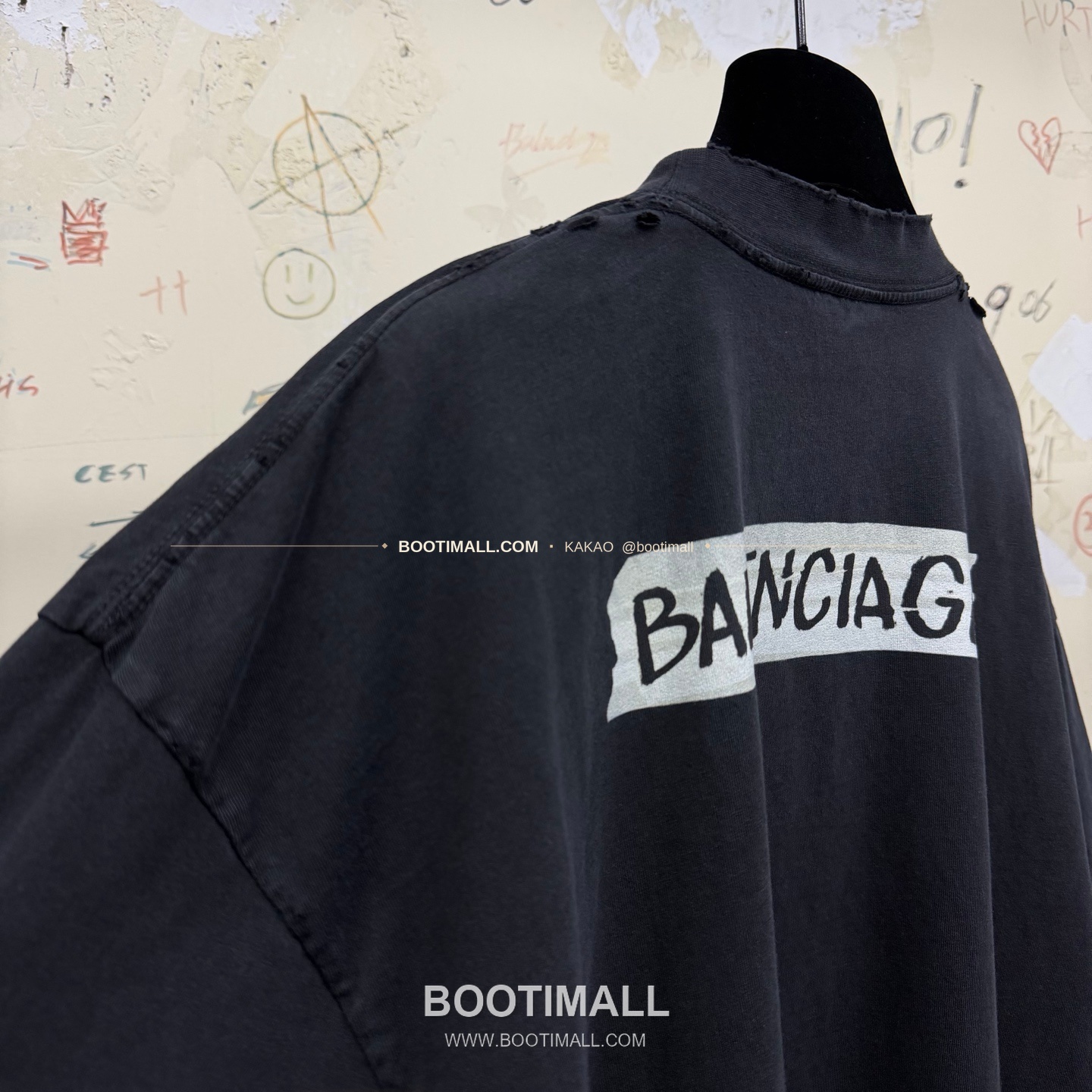 발렌시아가 2026SS 레터로고 프린트 워싱 루즈핏 코튼 반팔 티셔츠 Balenciaga 2026 SS Letter Logo Print Washed Loose Fit Cotton Short Sleeve T-Shirt 11