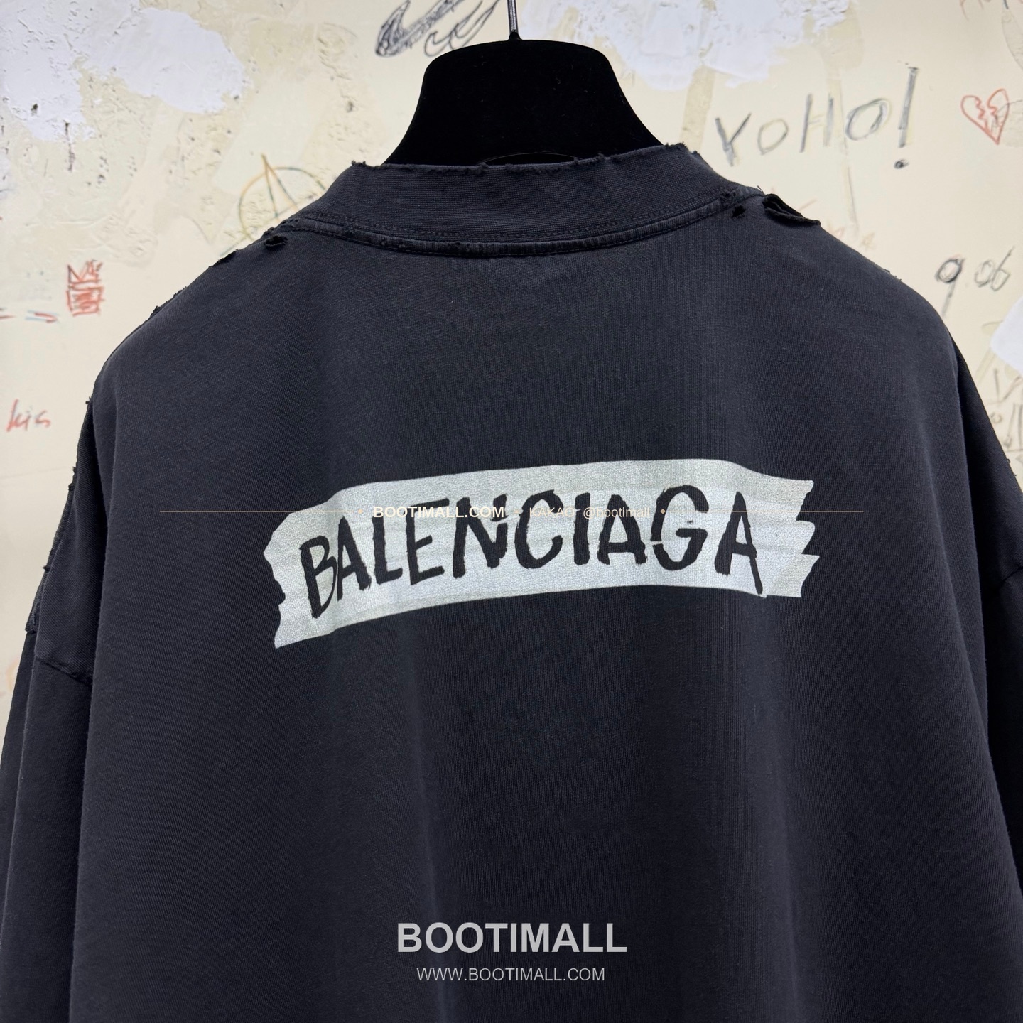 발렌시아가 2026SS 레터로고 프린트 워싱 루즈핏 코튼 반팔 티셔츠 Balenciaga 2026 SS Letter Logo Print Washed Loose Fit Cotton Short Sleeve T-Shirt 12