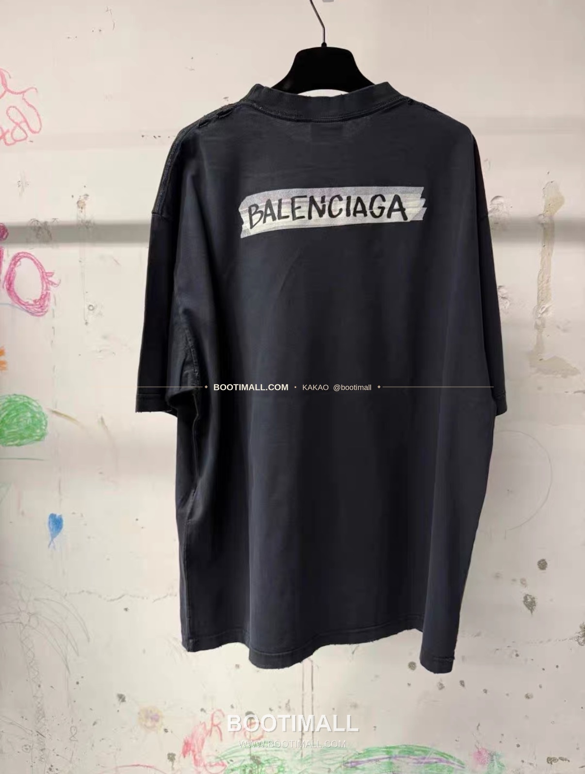 발렌시아가 2026SS 레터로고 프린트 워싱 루즈핏 코튼 반팔 티셔츠 Balenciaga 2026 SS Letter Logo Print Washed Loose Fit Cotton Short Sleeve T-Shirt 15