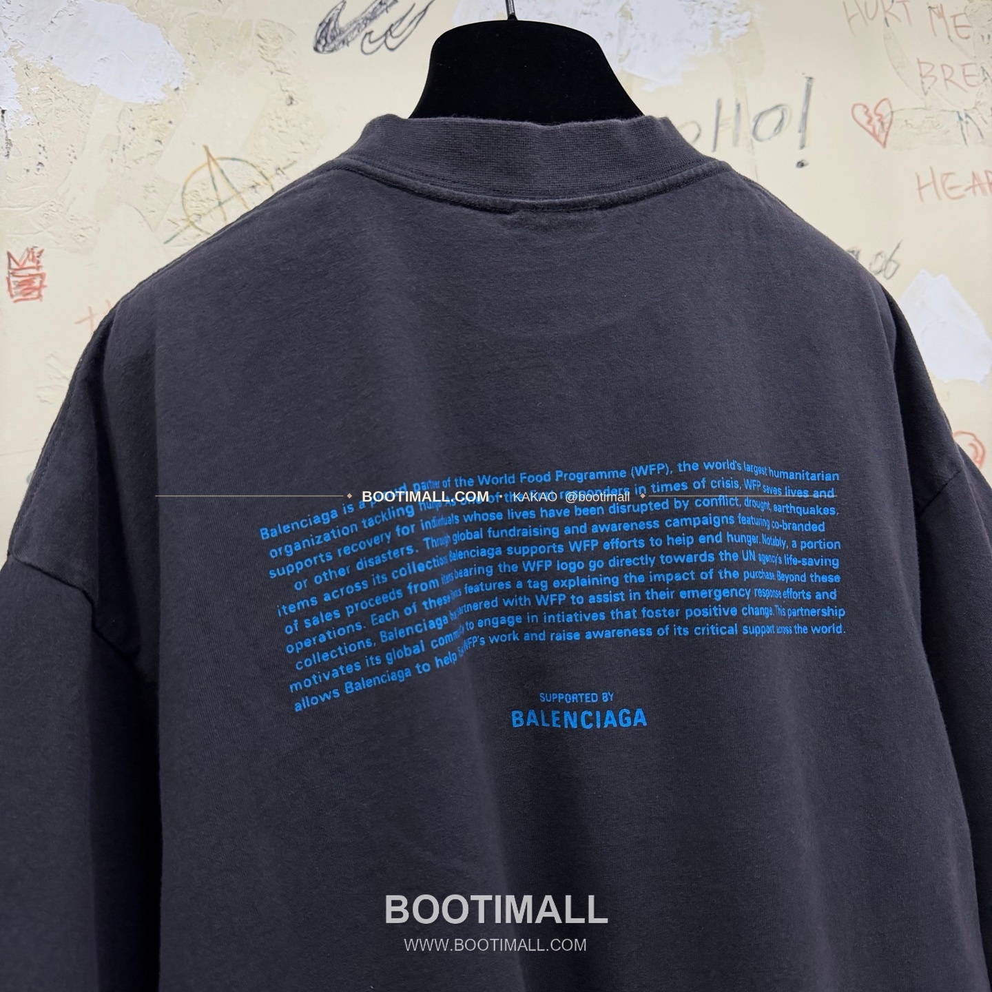 발렌시아가 2026SS WFP 로고프린트 워싱 레귤러핏 반팔 티셔츠 Balenciaga 2026 SS WFP Logo Print Washed Regular Fit Short Sleeve T-Shirt 5