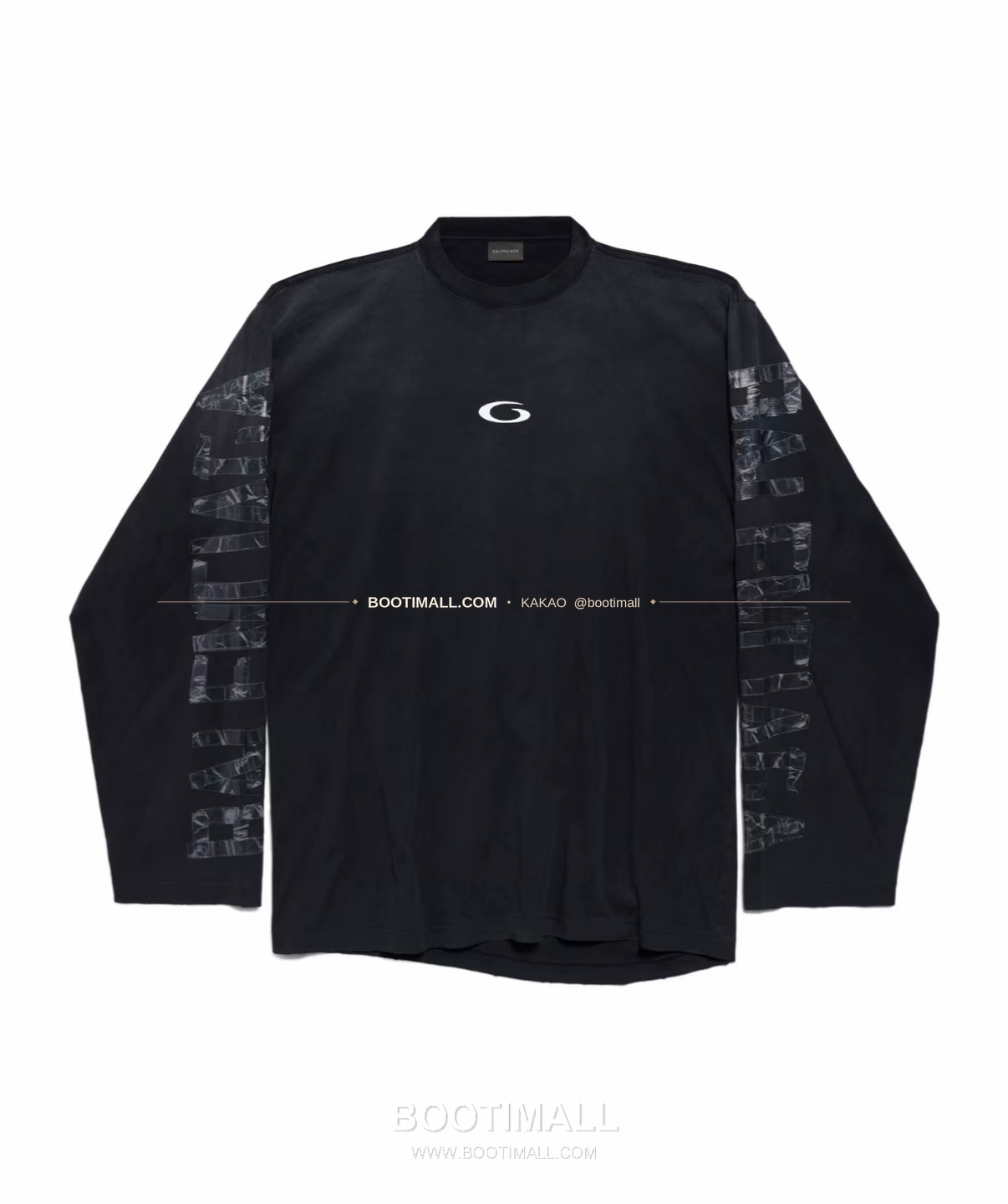 발렌시아가 2026SS 로고자수 실리콘프린트 워싱 루즈핏 코튼 롱슬리브 티셔츠 Balenciaga 2026 SS Logo Embroidered Silicone Print Washed Loose Fit Cotton Long Sleeve T-Shirt 9