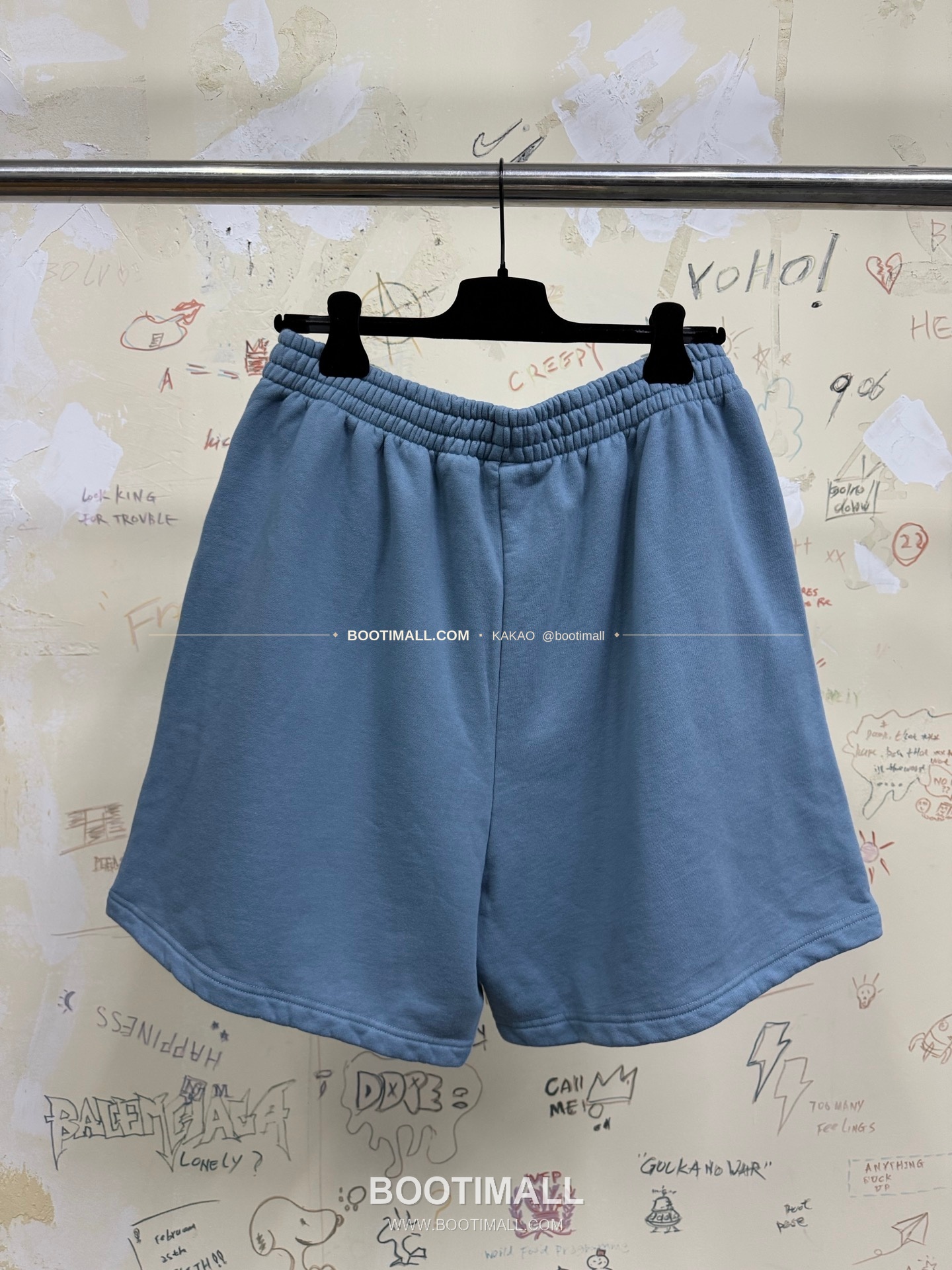 발렌시아가 2025SS 테이프로고 자수 프린트 워싱 루즈핏 코튼 쇼츠 Balenciaga 2025 SS Tape Logo Embroidered Print Washed Loose Fit Cotton Shorts 8
