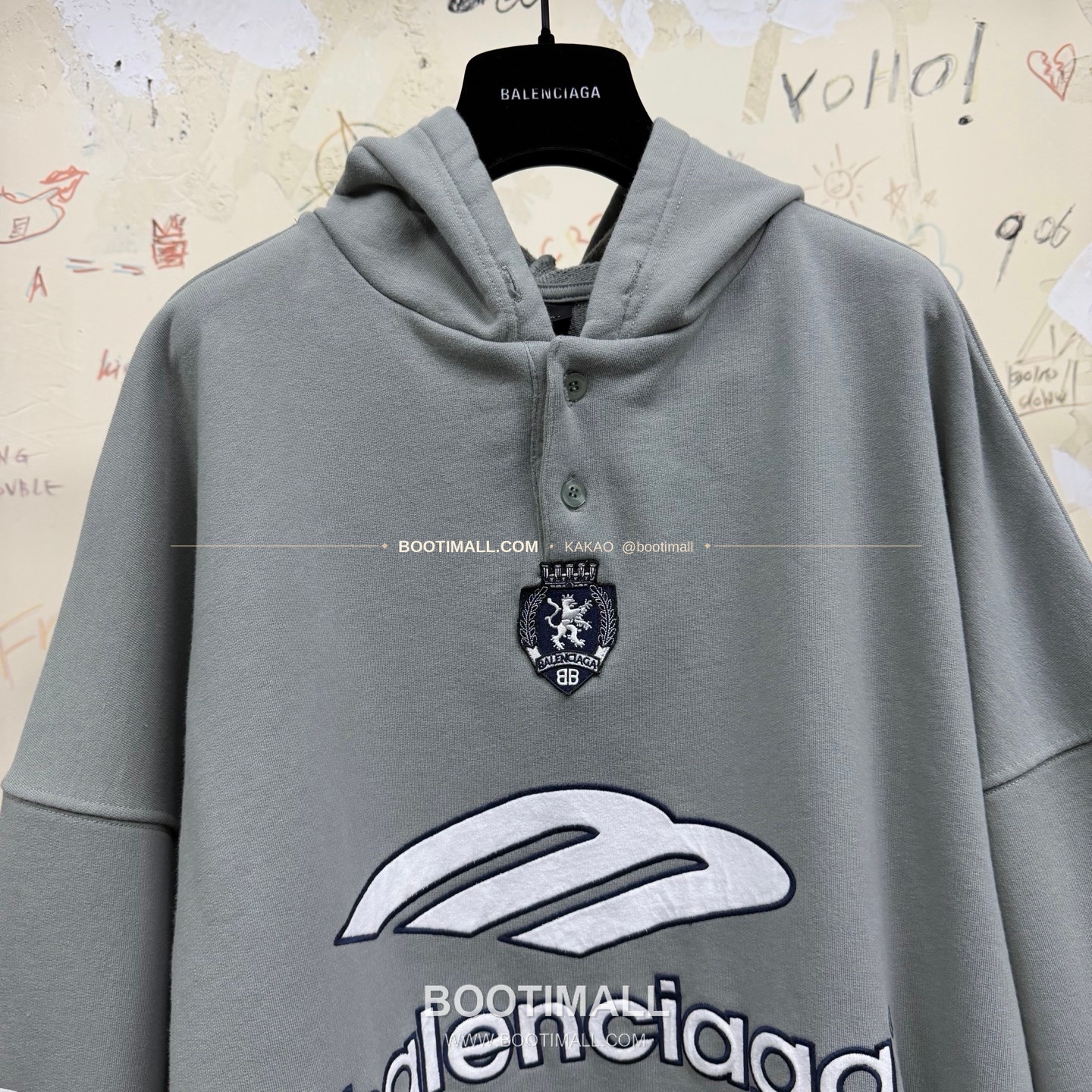 발렌시아가 2026SS 3B로고 자수 프린트 루즈핏 후드 스웨트셔츠 Balenciaga 2026 SS 3B Logo Embroidered Print Loose Fit Hooded Sweatshirt 7