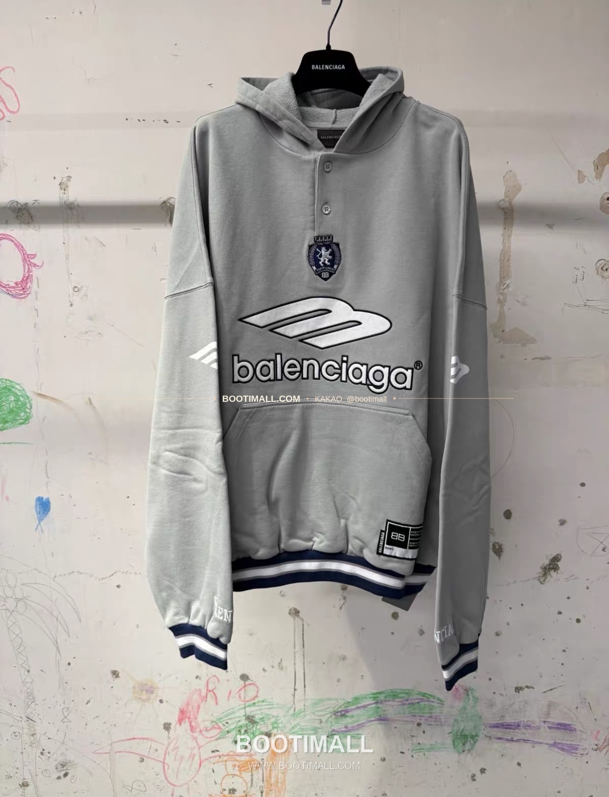 발렌시아가 2026SS 3B로고 자수 프린트 루즈핏 후드 스웨트셔츠 Balenciaga 2026 SS 3B Logo Embroidered Print Loose Fit Hooded Sweatshirt 15