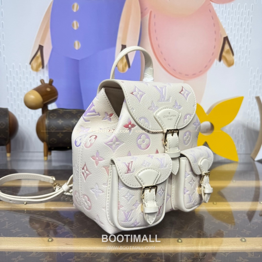 루이비통 모노그램 앙프렝뜨 레더 엠보싱 체인 백팩 핑크 Louis Vuitton Monogram Empreinte Leather Embossed Chain Backpack Pink M47106 22cm 2