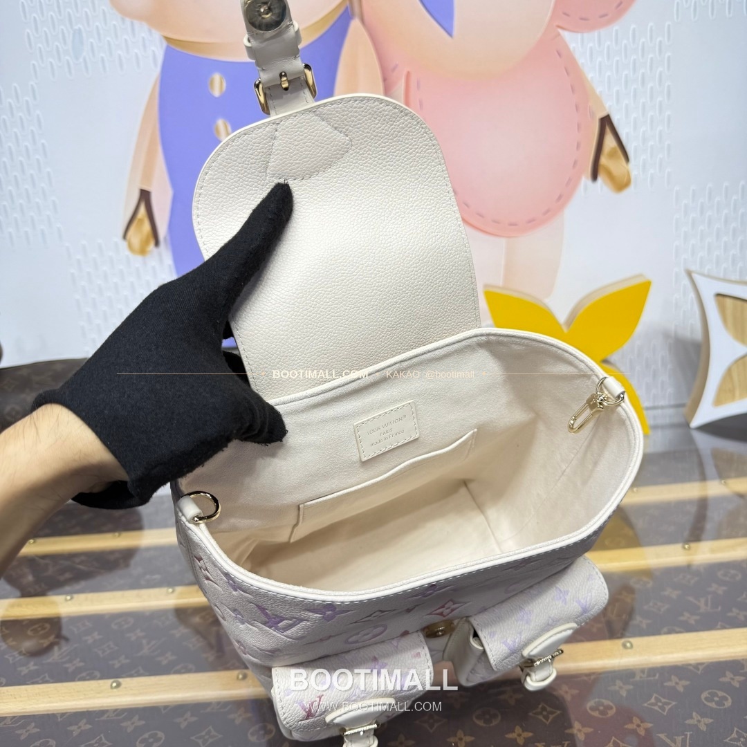 루이비통 모노그램 앙프렝뜨 레더 엠보싱 체인 백팩 핑크 Louis Vuitton Monogram Empreinte Leather Embossed Chain Backpack Pink M47106 22cm 9