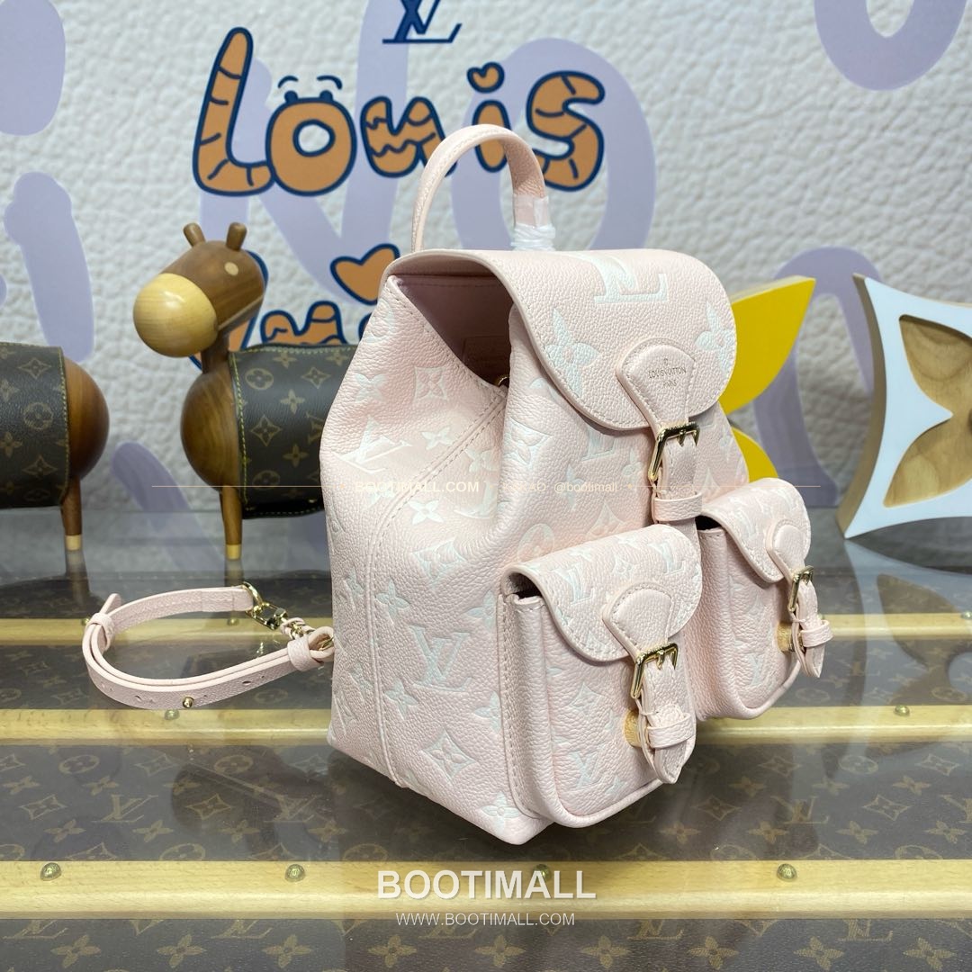 루이비통 모노그램 앙프렝뜨 레더 엠보싱 체인 백팩 핑크 Louis Vuitton Monogram Empreinte Leather Embossed Chain Backpack Pink M47074 22cm 2