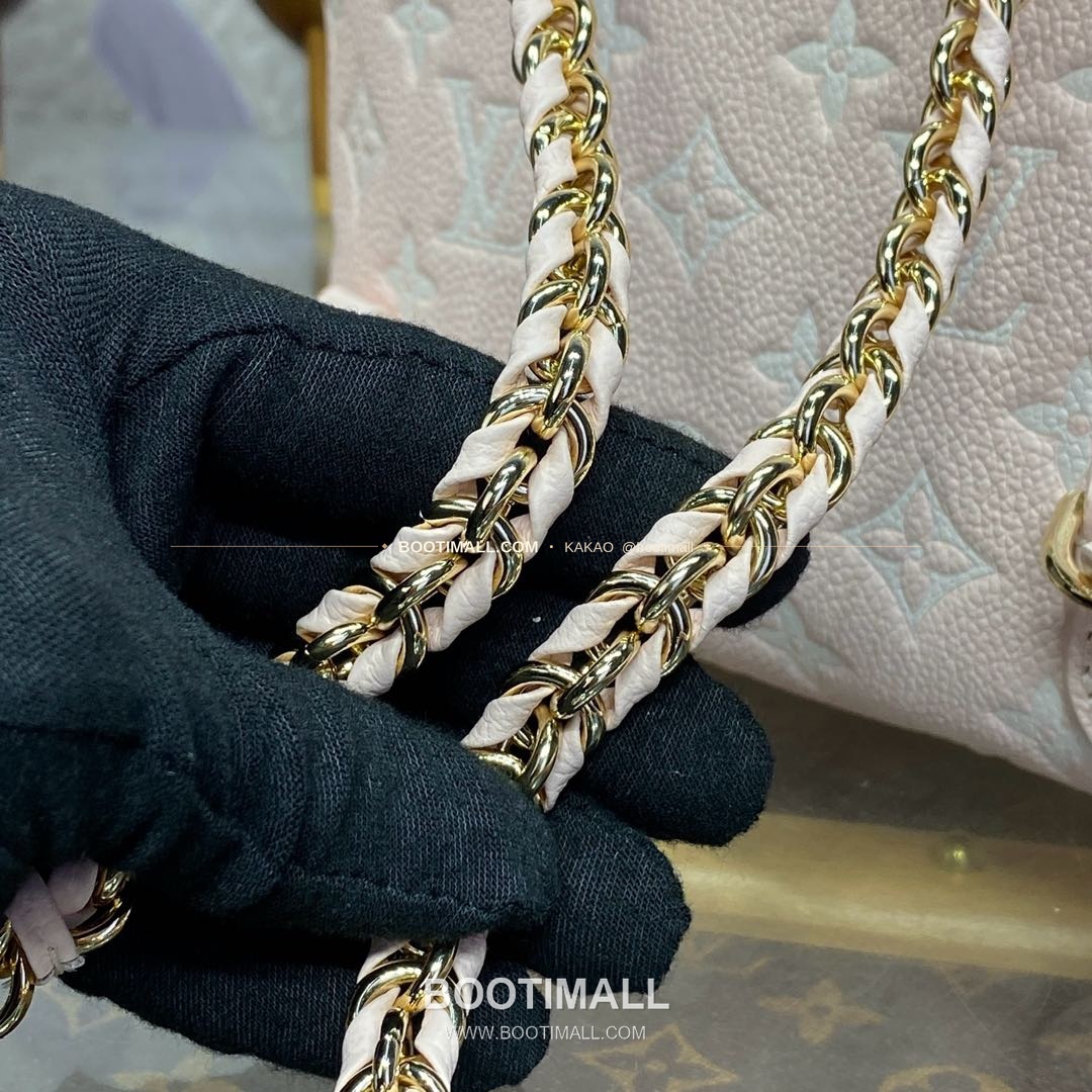 루이비통 모노그램 앙프렝뜨 레더 엠보싱 체인 백팩 핑크 Louis Vuitton Monogram Empreinte Leather Embossed Chain Backpack Pink M47074 22cm 6