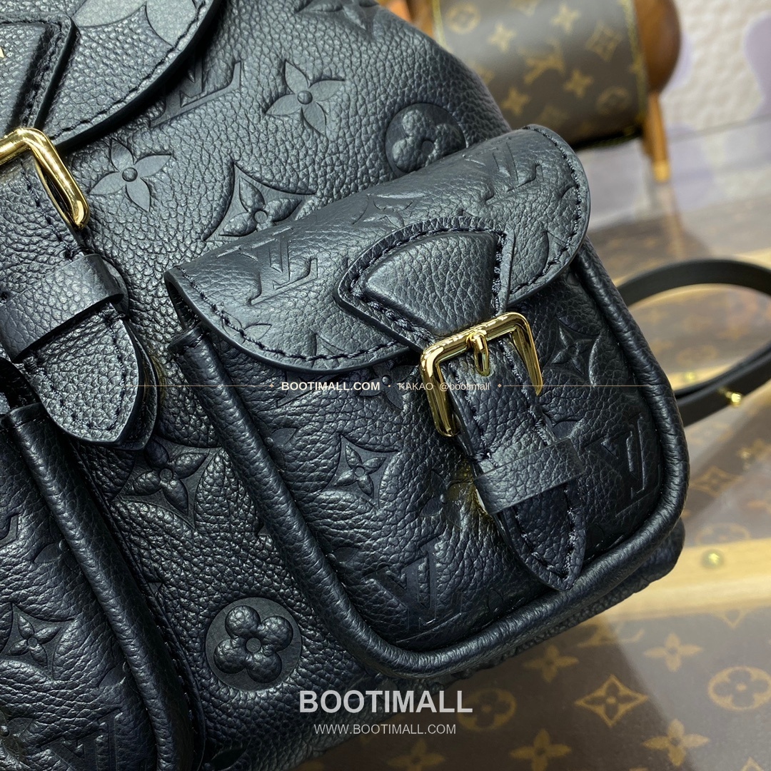 루이비통 모노그램 앙프렝뜨 레더 엠보싱 체인 백팩 블랙 Louis Vuitton Monogram Empreinte Leather Embossed Chain Backpack Pink M47072 22cm 6