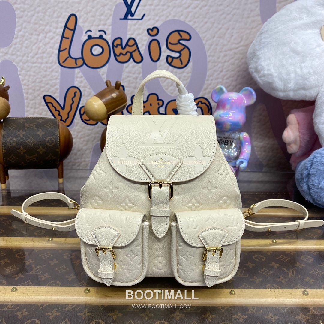 루이비통 모노그램 앙프렝뜨 레더 엠보싱 체인 백팩 쉐이크크림 Louis Vuitton Monogram Empreinte Leather Embossed Chain Backpack Pink M12987 22cm 1