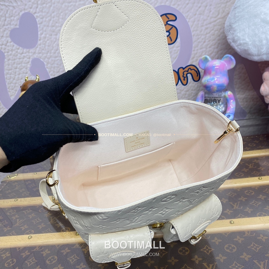 루이비통 모노그램 앙프렝뜨 레더 엠보싱 체인 백팩 쉐이크크림 Louis Vuitton Monogram Empreinte Leather Embossed Chain Backpack Pink M12987 22cm 9