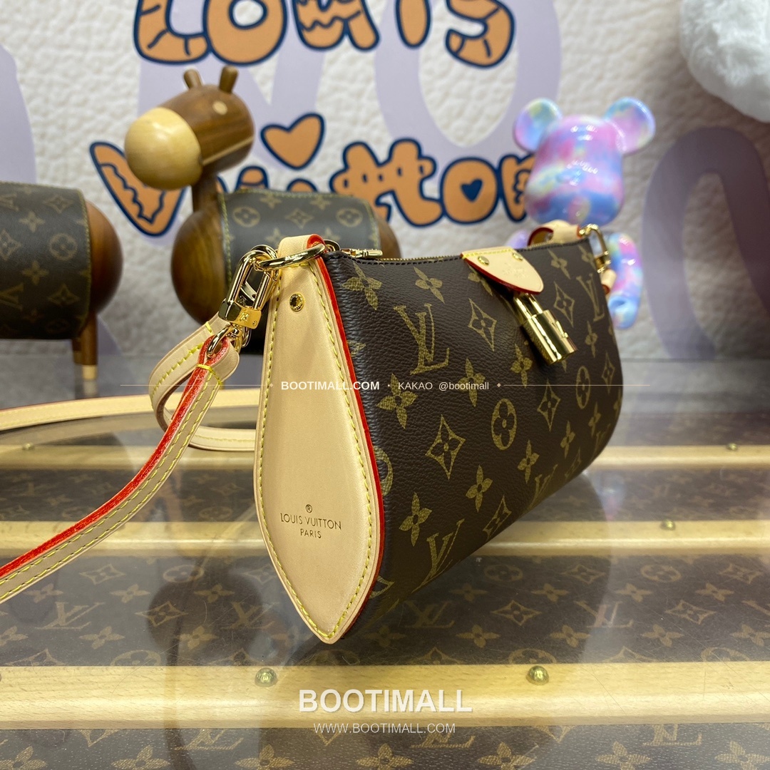 루이비통 모노그램 캔버스 락 디테일 포쉐트 티레트 브라운 숄더백 Louis Vuitton Monogram Canvas Lock Detail Pochette Tirette Brown Shoulder Bag M12859 22cm 3