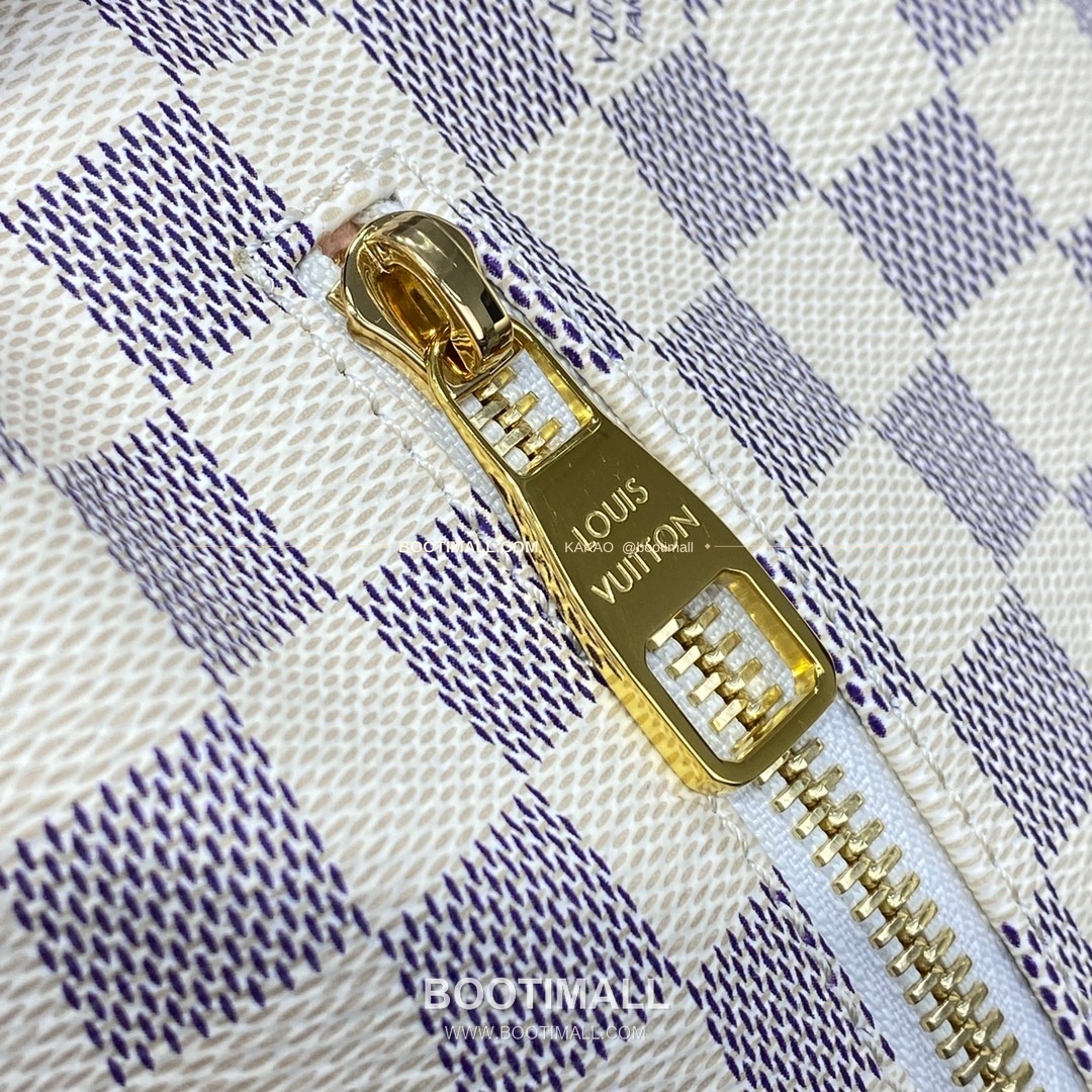 루이비통 다미에 아주르 캔버스 스페로네 드로스트링 백팩 화이트 Louis Vuitton Damier Azur Canvas Sperone Drawstring Backpack White N41578 31cm 8