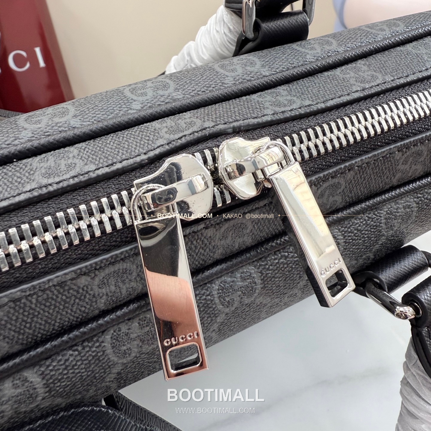 구찌 GG 수프림 코팅 캔버스 로고 브리프케이스 블랙 서류가방 Gucci GG Supreme Coated Canvas Logo Briefcase Black M860871 36cm 7