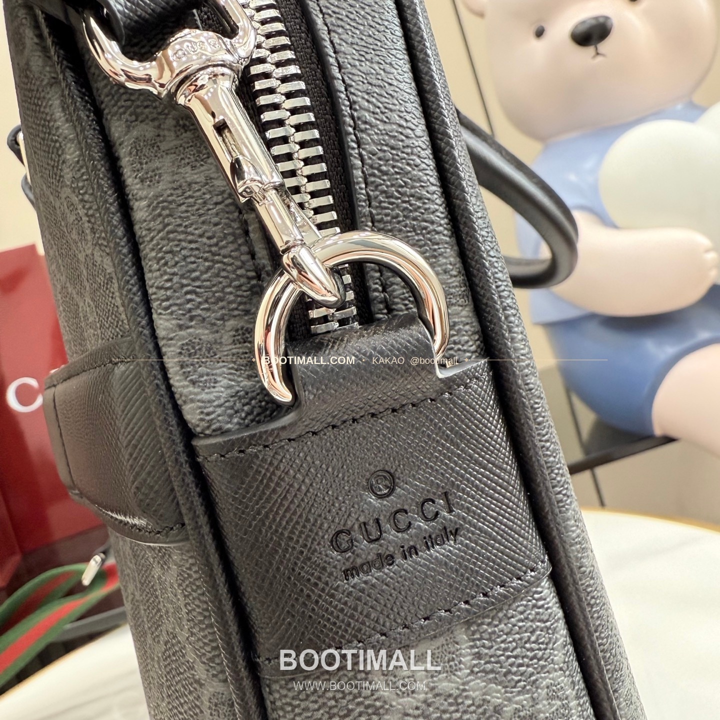 구찌 GG 수프림 코팅 캔버스 로고 브리프케이스 블랙 서류가방 Gucci GG Supreme Coated Canvas Logo Briefcase Black M860871 36cm 11