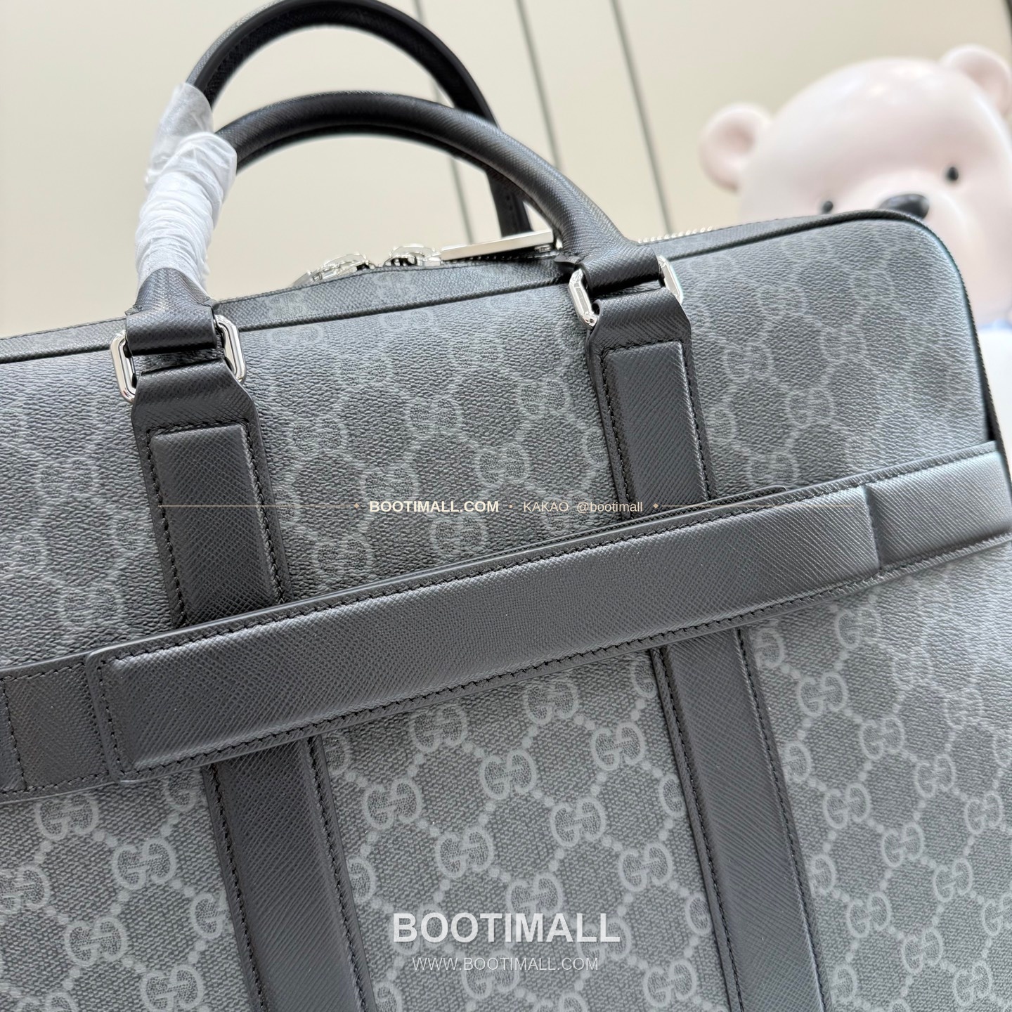 구찌 GG 수프림 코팅 캔버스 로고 브리프케이스 블랙 서류가방 Gucci GG Supreme Coated Canvas Logo Briefcase Black M860871 36cm 12