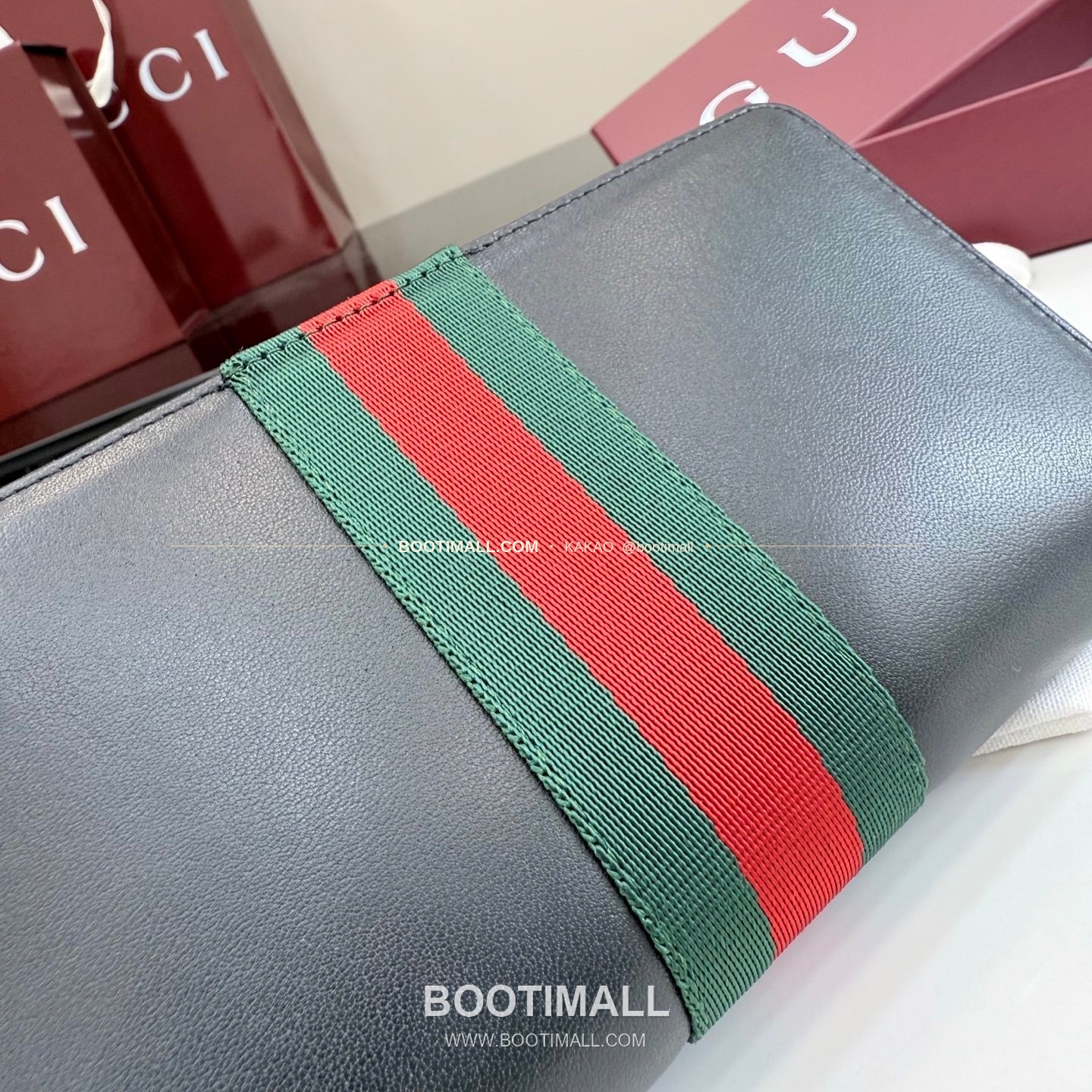 구찌 소프트 레더 웹 스트랩 지퍼 장지갑 블랙 Gucci Soft Leather Web Strap Zip Long Wallet Black 867284 19cm 10