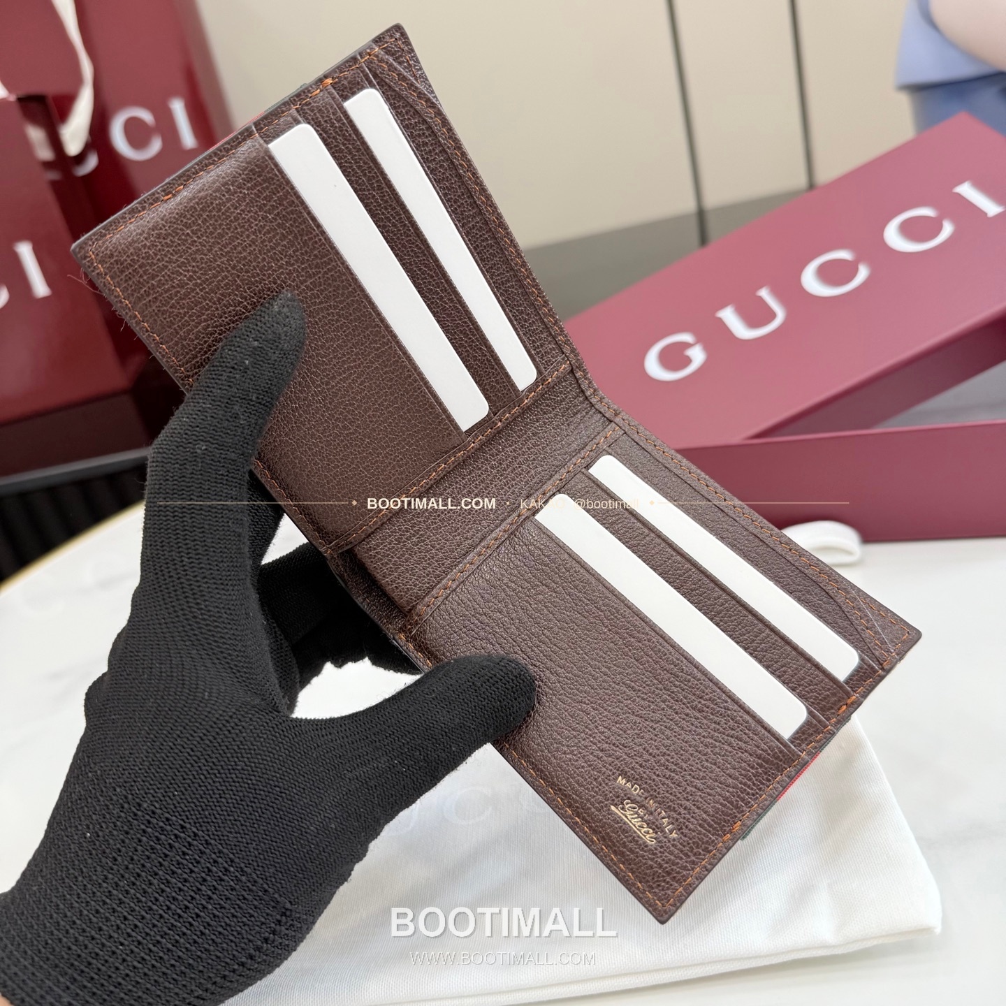 구찌 GG 캔버스 웹 스트랩 반지갑 베이지 브라운 Gucci GG Canvas Web Strap Bi-Fold Wallet Beige Brown 867335 11cm 7