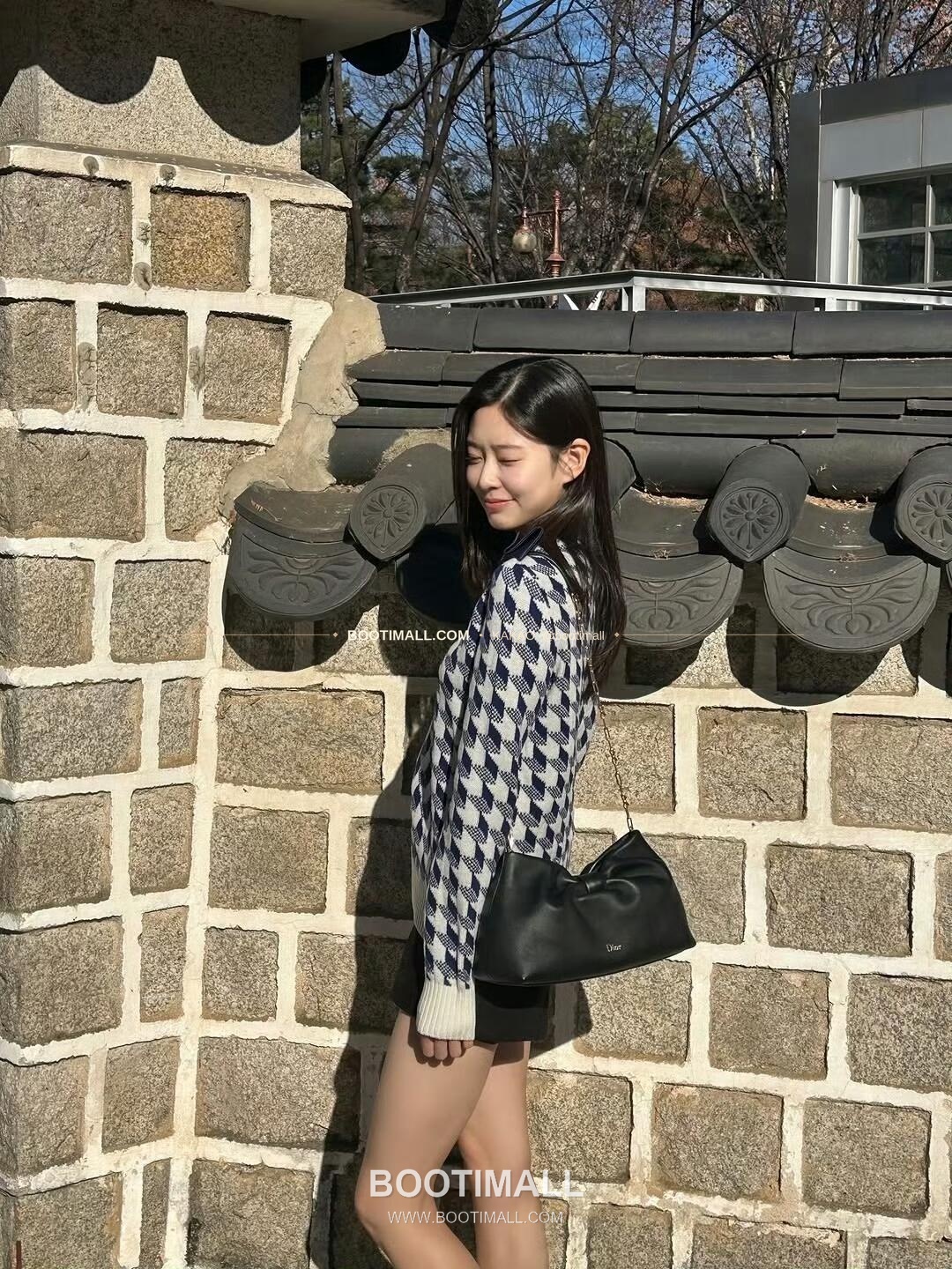 디올 램스킨 레더 리본 체인 숄더백 Dior Lambskin Leather Bow Chain Shoulder Bag 2831 27cm 3