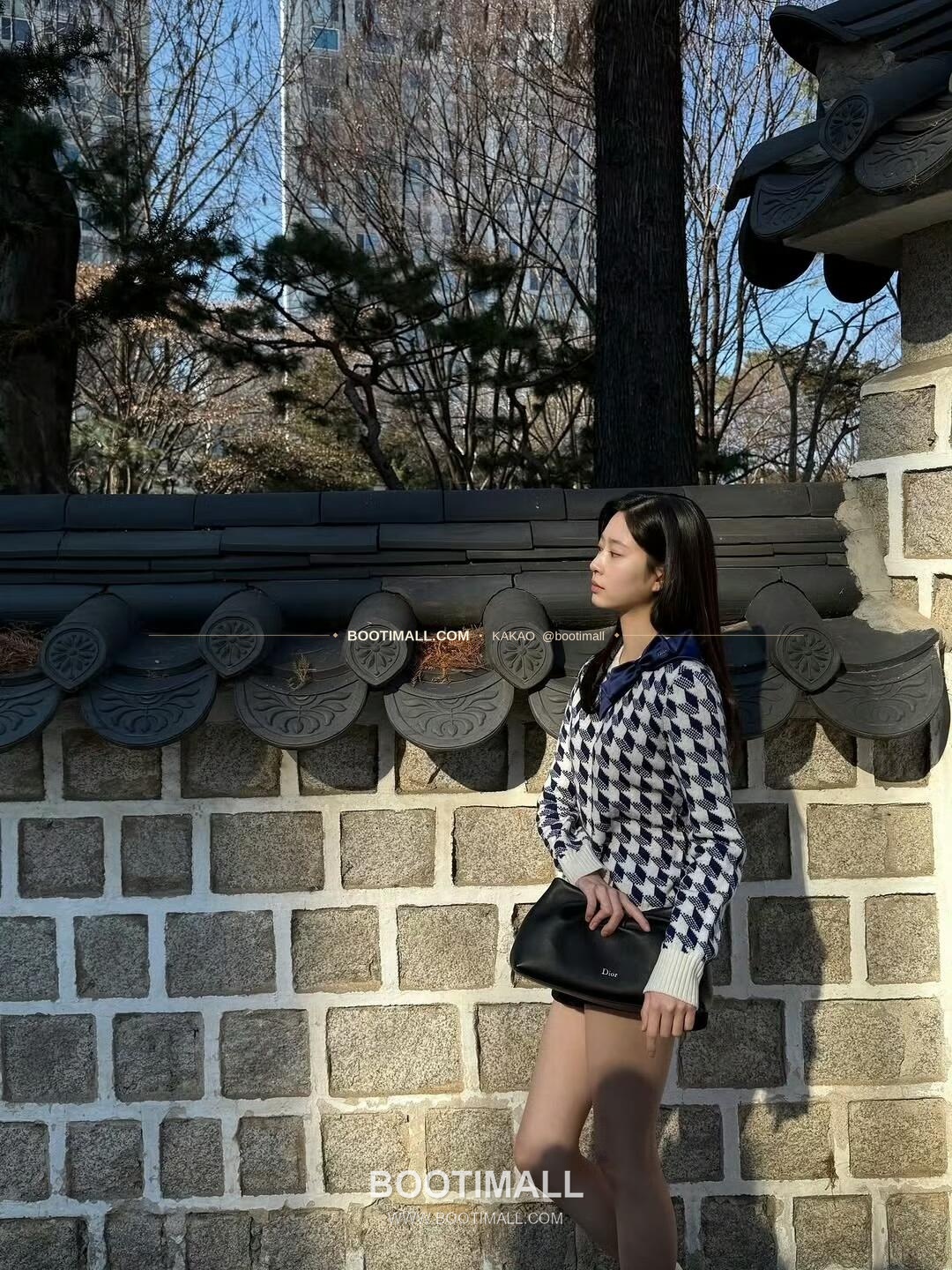 디올 램스킨 레더 리본 체인 숄더백 Dior Lambskin Leather Bow Chain Shoulder Bag 2831 27cm 5