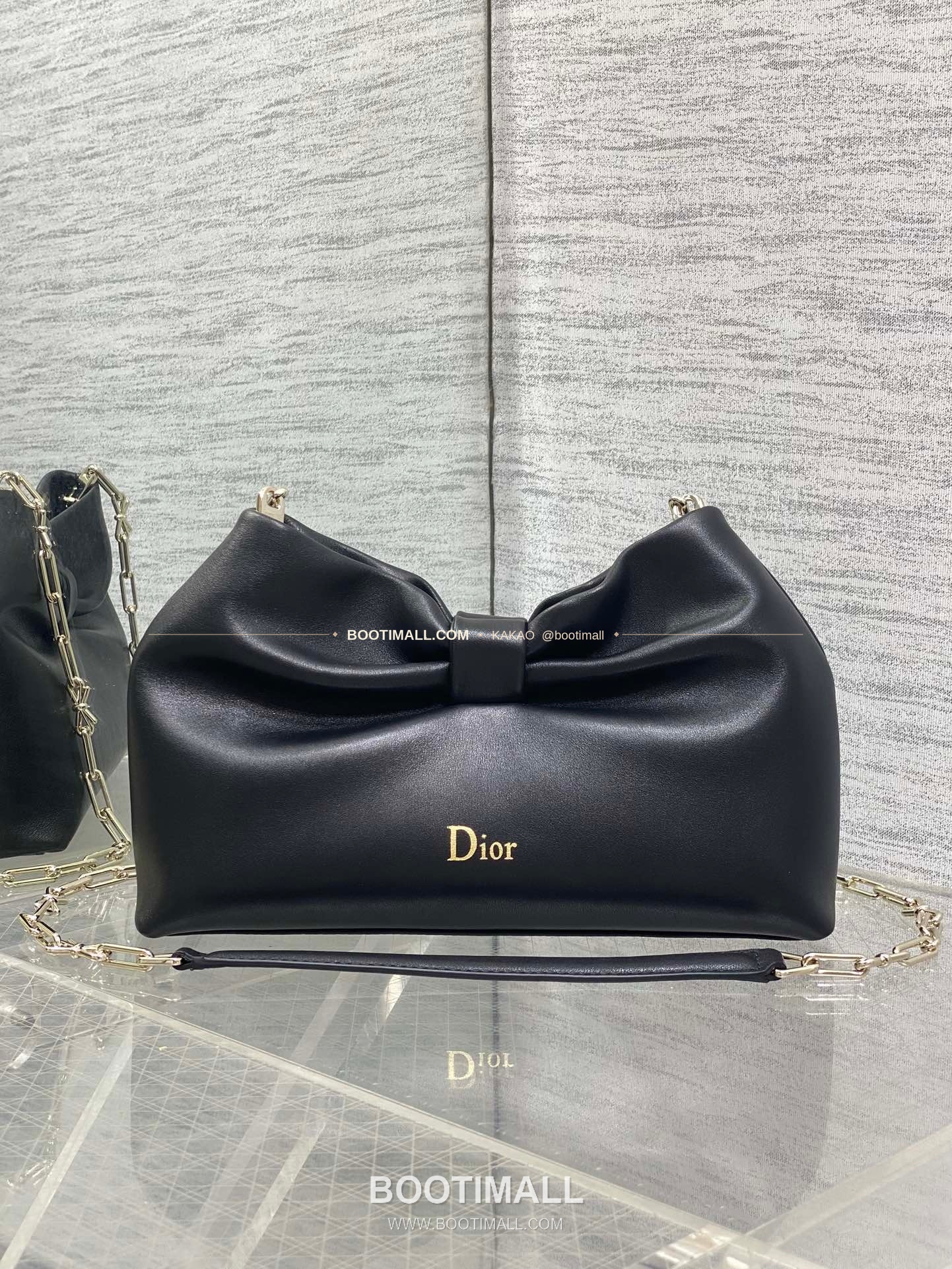 디올 램스킨 레더 리본 체인 숄더백 Dior Lambskin Leather Bow Chain Shoulder Bag 2831 27cm 8