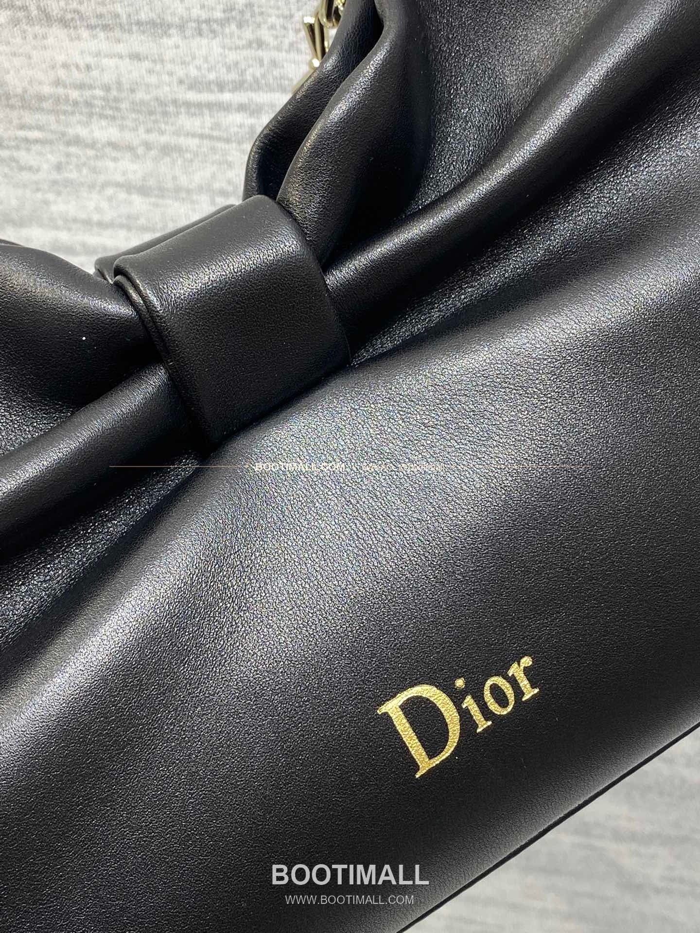 디올 램스킨 레더 리본 체인 숄더백 Dior Lambskin Leather Bow Chain Shoulder Bag 2831 27cm 10