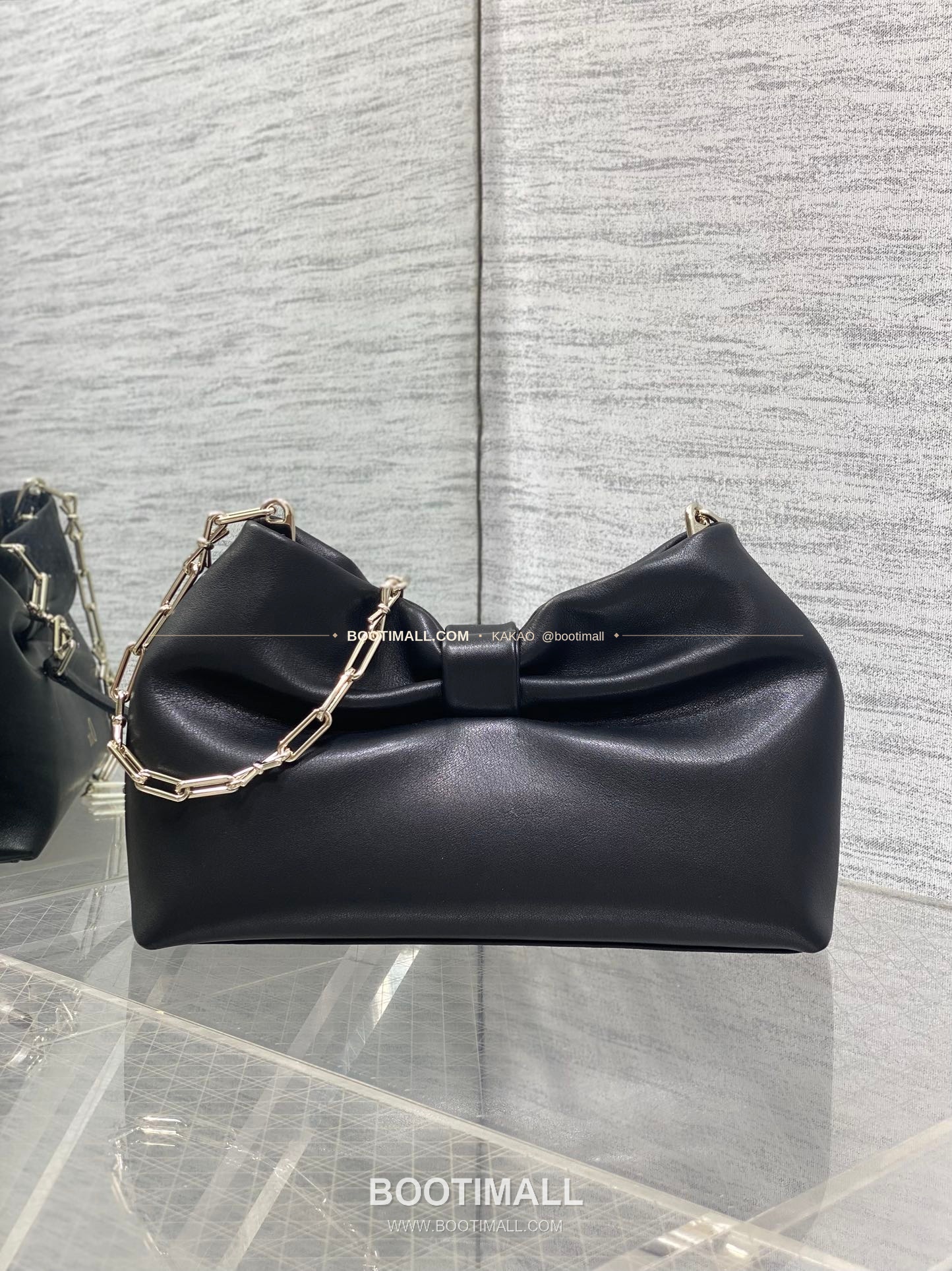 디올 램스킨 레더 리본 체인 숄더백 Dior Lambskin Leather Bow Chain Shoulder Bag 2831 27cm 11