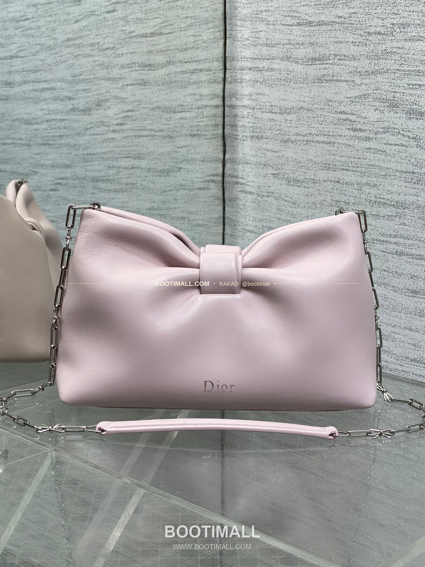 디올 램스킨 레더 리본 체인 숄더백 핑크 Dior Lambskin Leather Bow Chain Shoulder Bag 2831 27cm 15