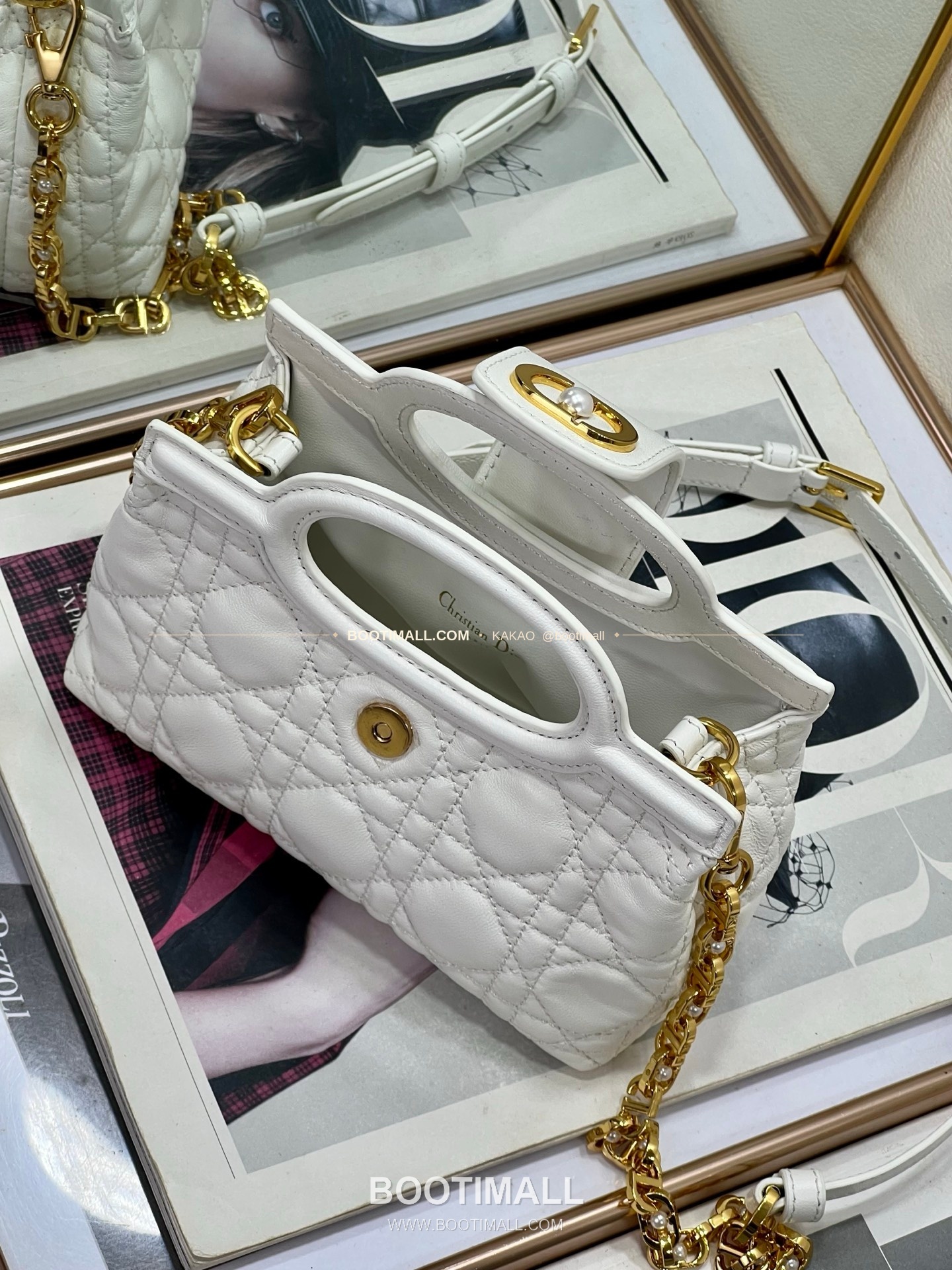 디올 졸리 탑핸들 미니 체인백 화이트 Dior Jolie Top Handle Mini Chain Bag 8601 18.5cm 9