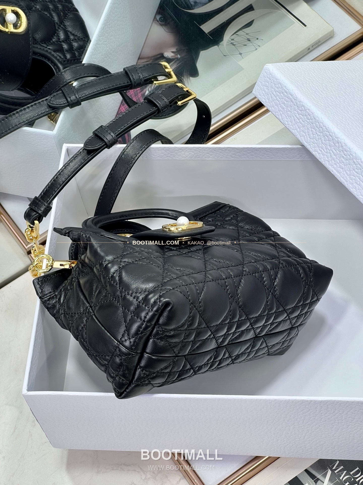 디올 졸리 탑핸들 미니 체인백 블랙 Dior Jolie Top Handle Mini Chain Bag 8601 18.5cm 7