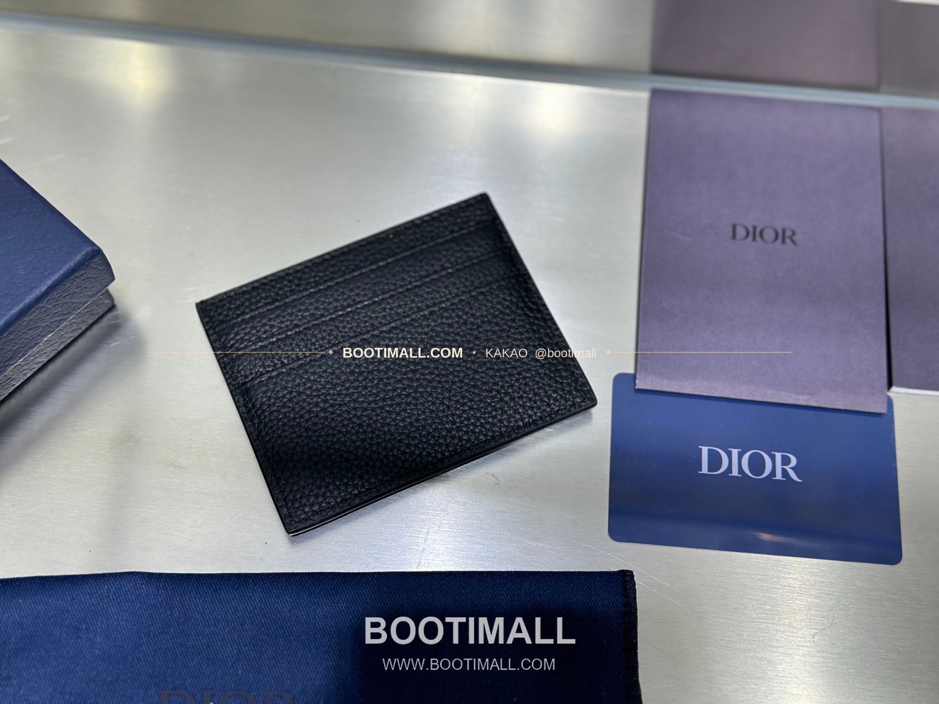 디올 CD 아이콘 그레인 카프스킨 카드지갑 Dior CD Icon Grained Calfskin Card Holder 8006 10cm 3