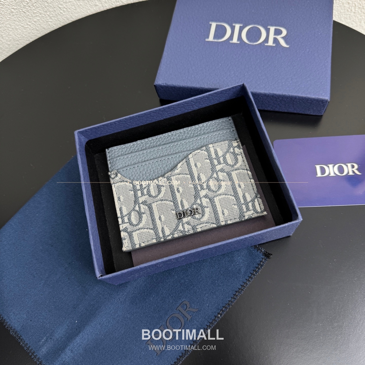 디올 CD 아이콘 그레인 카프스킨 카드지갑 Dior CD Icon Grained Calfskin Card Holder 8006 10cm 6