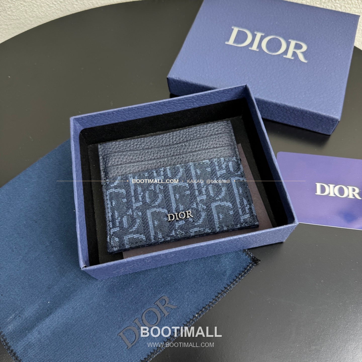 디올 CD 아이콘 그레인 카프스킨 카드지갑 Dior CD Icon Grained Calfskin Card Holder 8006 10cm 4