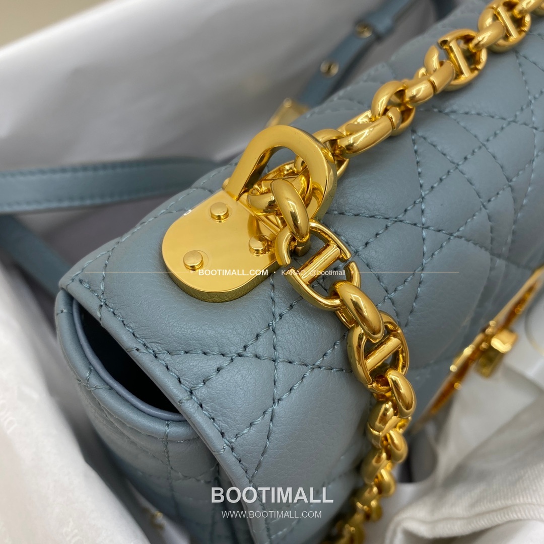 디올 카로 카프스킨 퀼팅 CD 로고 체인 숄더백 Dior Caro Calfskin Quilted CD Logo Chain Shoulder Bag 3360 20cm 8