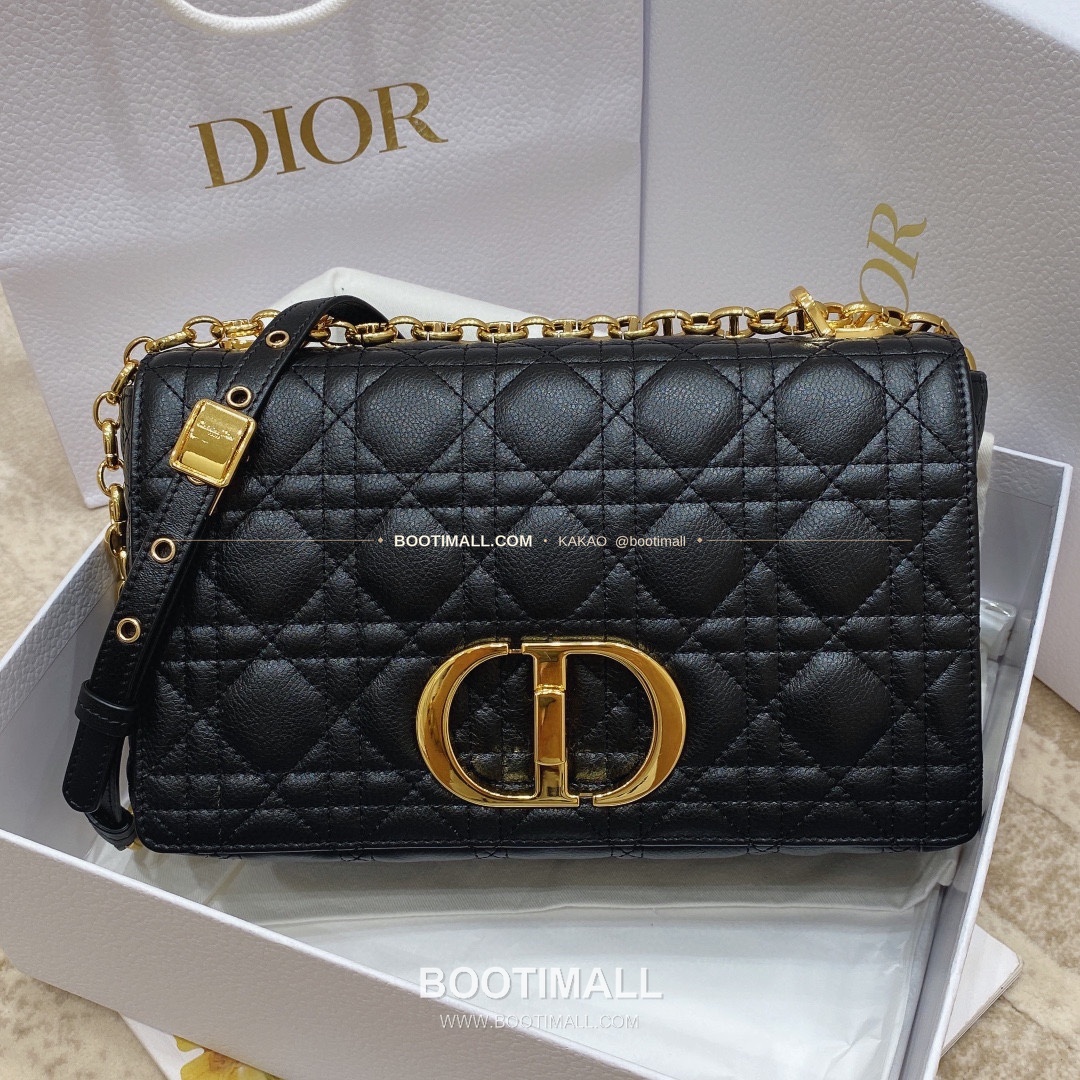 디올 카로 카프스킨 퀼팅 CD 로고 체인 숄더백 Dior Caro Calfskin Quilted CD Logo Chain Shoulder Bag 3370 25.5cm 1