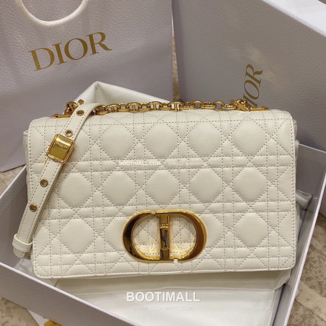 디올 카로 카프스킨 퀼팅 CD 로고 체인 숄더백 Dior Caro Calfskin Quilted CD Logo Chain Shoulder Bag 3370 25.5cm 1
