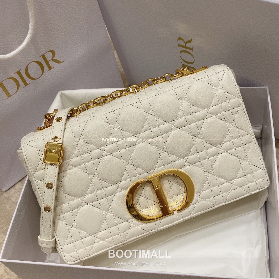 디올 카로 카프스킨 퀼팅 CD 로고 체인 숄더백 Dior Caro Calfskin Quilted CD Logo Chain Shoulder Bag 3370 25.5cm 2
