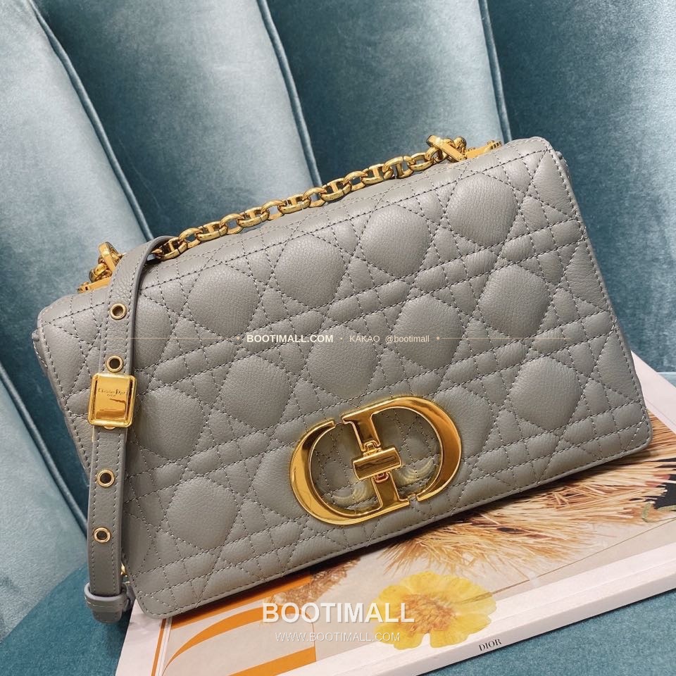 디올 카로 카프스킨 퀼팅 CD 로고 체인 숄더백 Dior Caro Calfskin Quilted CD Logo Chain Shoulder Bag 3370 25.5cm 2