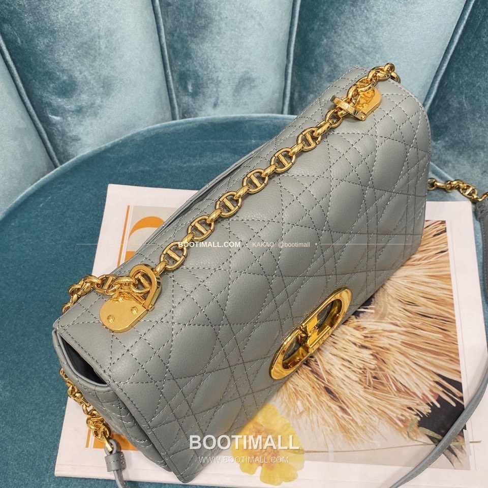 디올 카로 카프스킨 퀼팅 CD 로고 체인 숄더백 Dior Caro Calfskin Quilted CD Logo Chain Shoulder Bag 3370 25.5cm 4