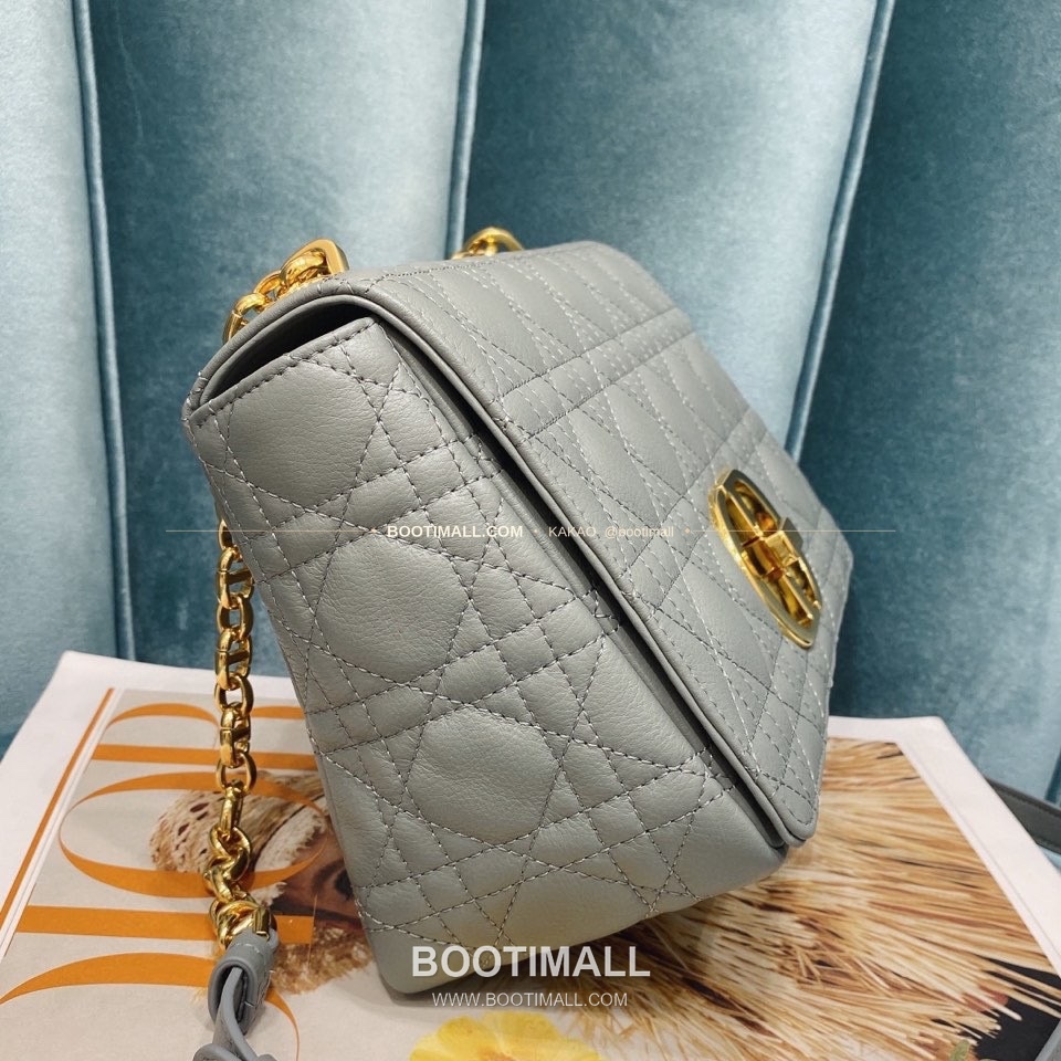 디올 카로 카프스킨 퀼팅 CD 로고 체인 숄더백 Dior Caro Calfskin Quilted CD Logo Chain Shoulder Bag 3370 25.5cm 5
