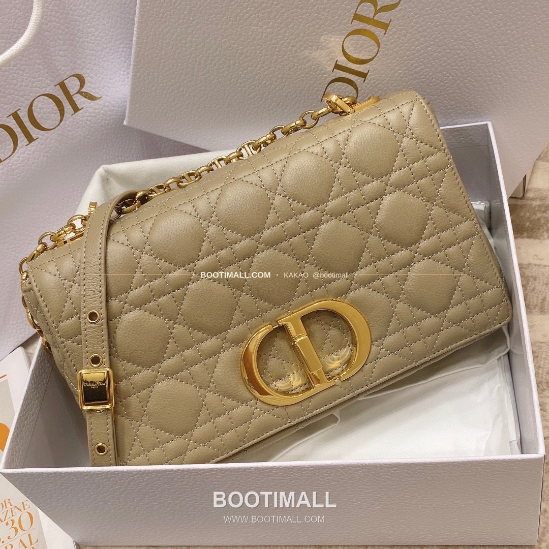 디올 카로 카프스킨 퀼팅 CD 로고 체인 숄더백 Dior Caro Calfskin Quilted CD Logo Chain Shoulder Bag 3370 25.5cm 2