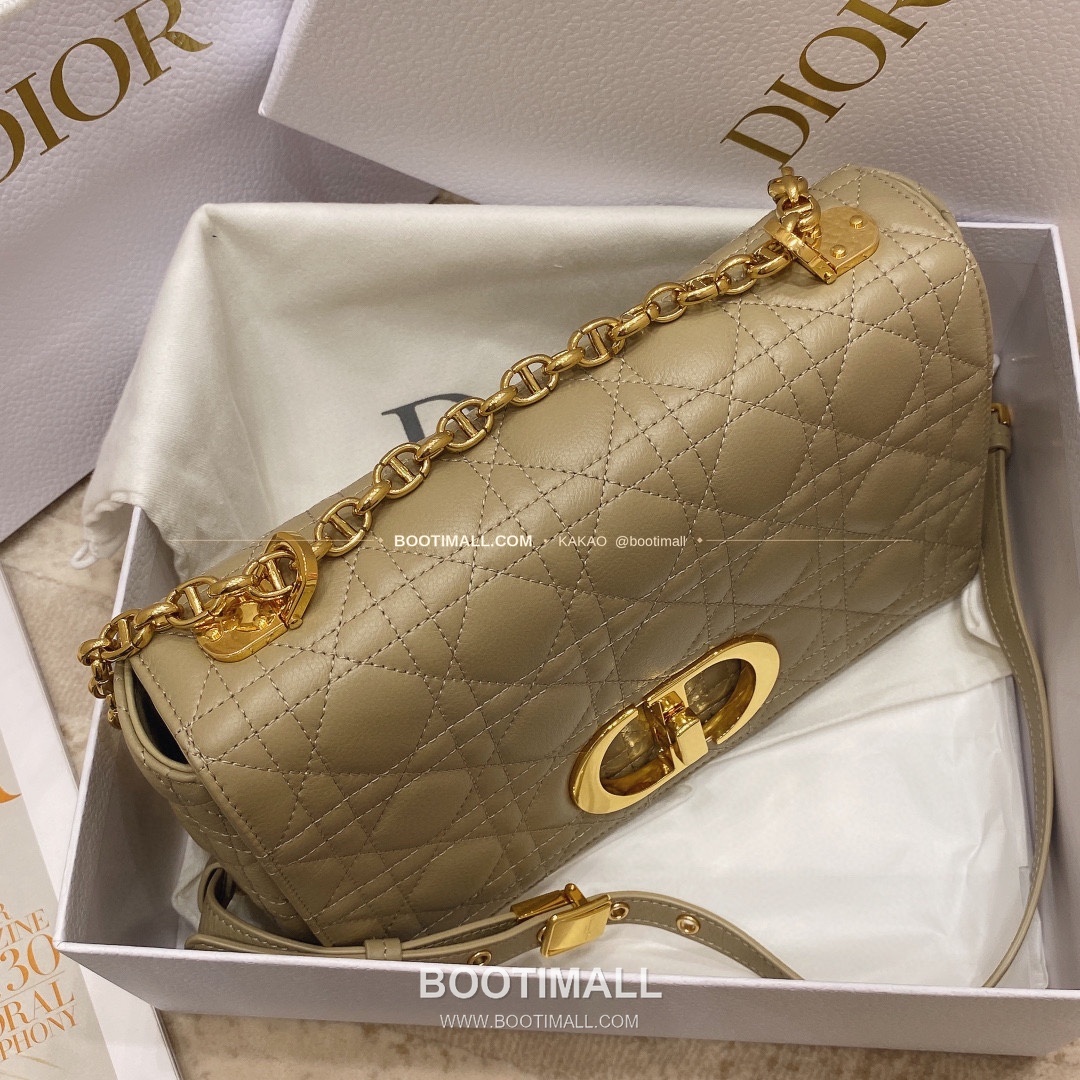 디올 카로 카프스킨 퀼팅 CD 로고 체인 숄더백 Dior Caro Calfskin Quilted CD Logo Chain Shoulder Bag 3370 25.5cm 4