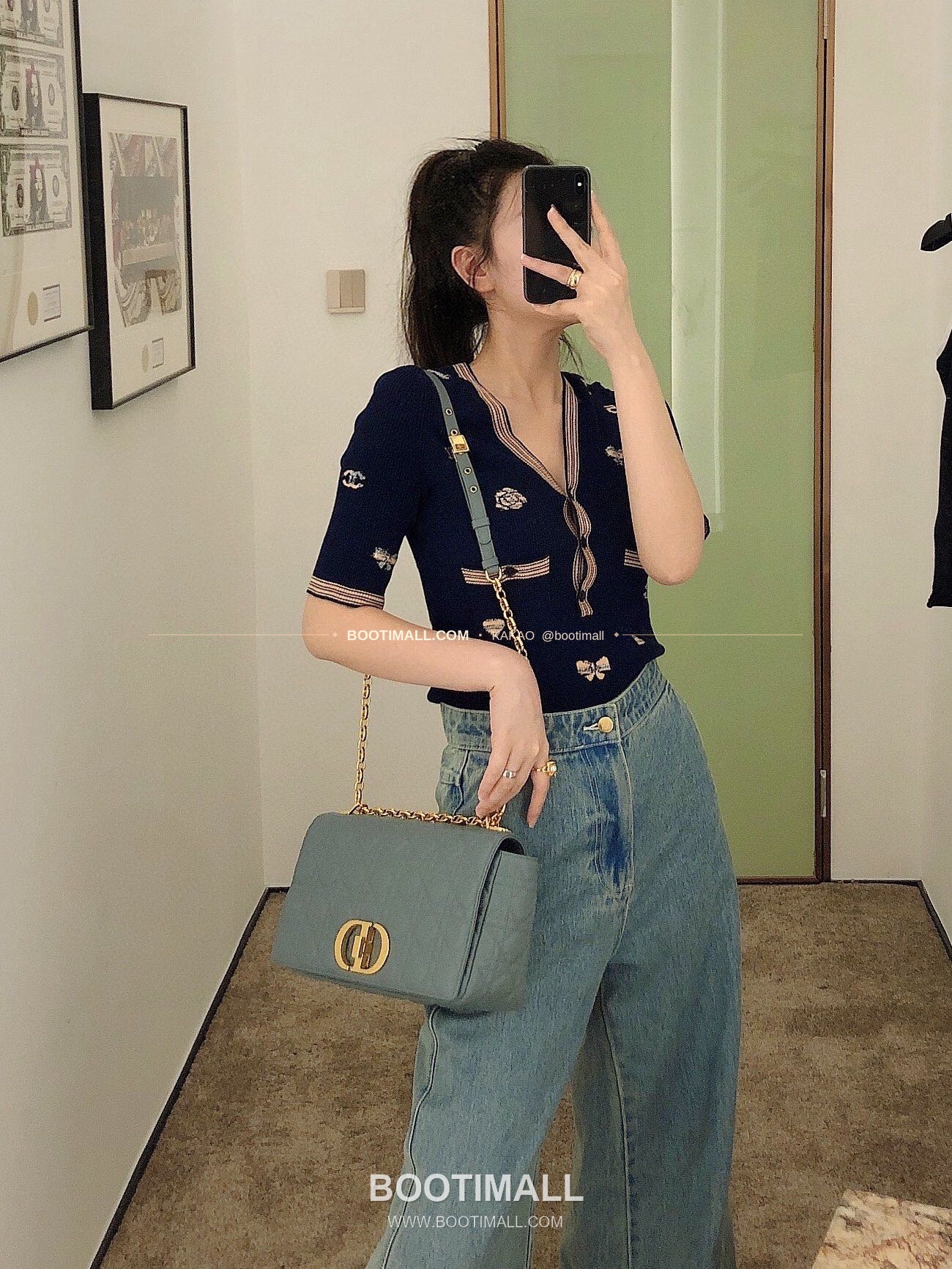 디올 카로 카프스킨 퀼팅 CD 로고 체인 숄더백 Dior Caro Calfskin Quilted CD Logo Chain Shoulder Bag 3380 28cm 2