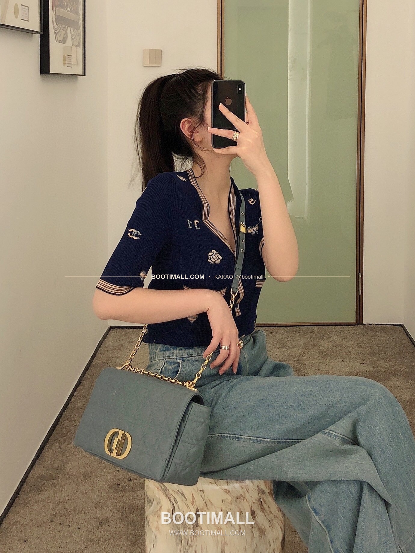 디올 카로 카프스킨 퀼팅 CD 로고 체인 숄더백 Dior Caro Calfskin Quilted CD Logo Chain Shoulder Bag 3380 28cm 3