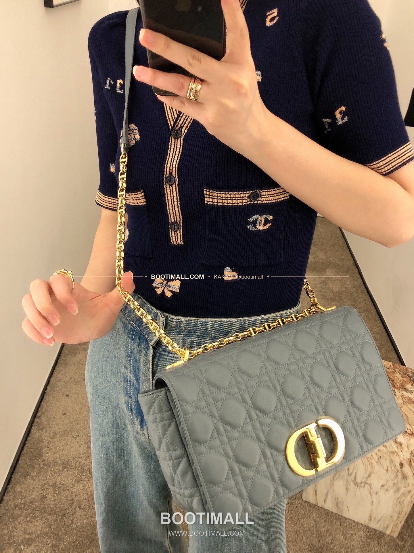 디올 카로 카프스킨 퀼팅 CD 로고 체인 숄더백 Dior Caro Calfskin Quilted CD Logo Chain Shoulder Bag 3380 28cm 4