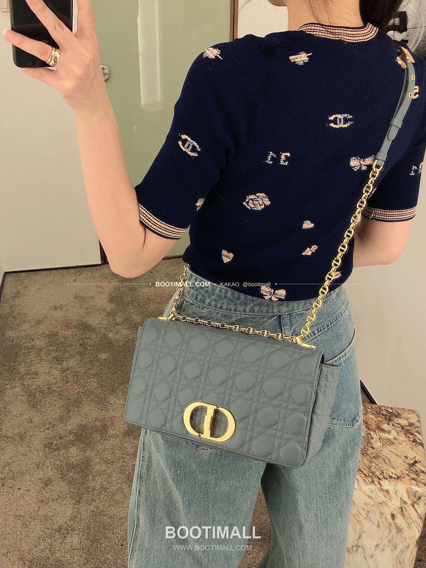 디올 카로 카프스킨 퀼팅 CD 로고 체인 숄더백 Dior Caro Calfskin Quilted CD Logo Chain Shoulder Bag 3380 28cm 6