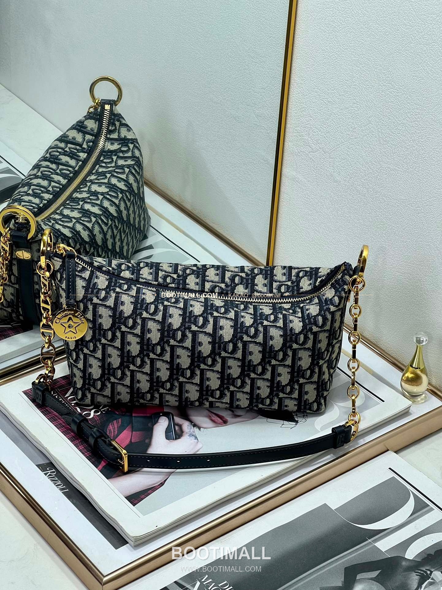 디올 디올스타 레더 체인 호보 숄더백 Dior Diorstar Leather Chain Hobo Shoulder Bag 3106 28.5cm 1