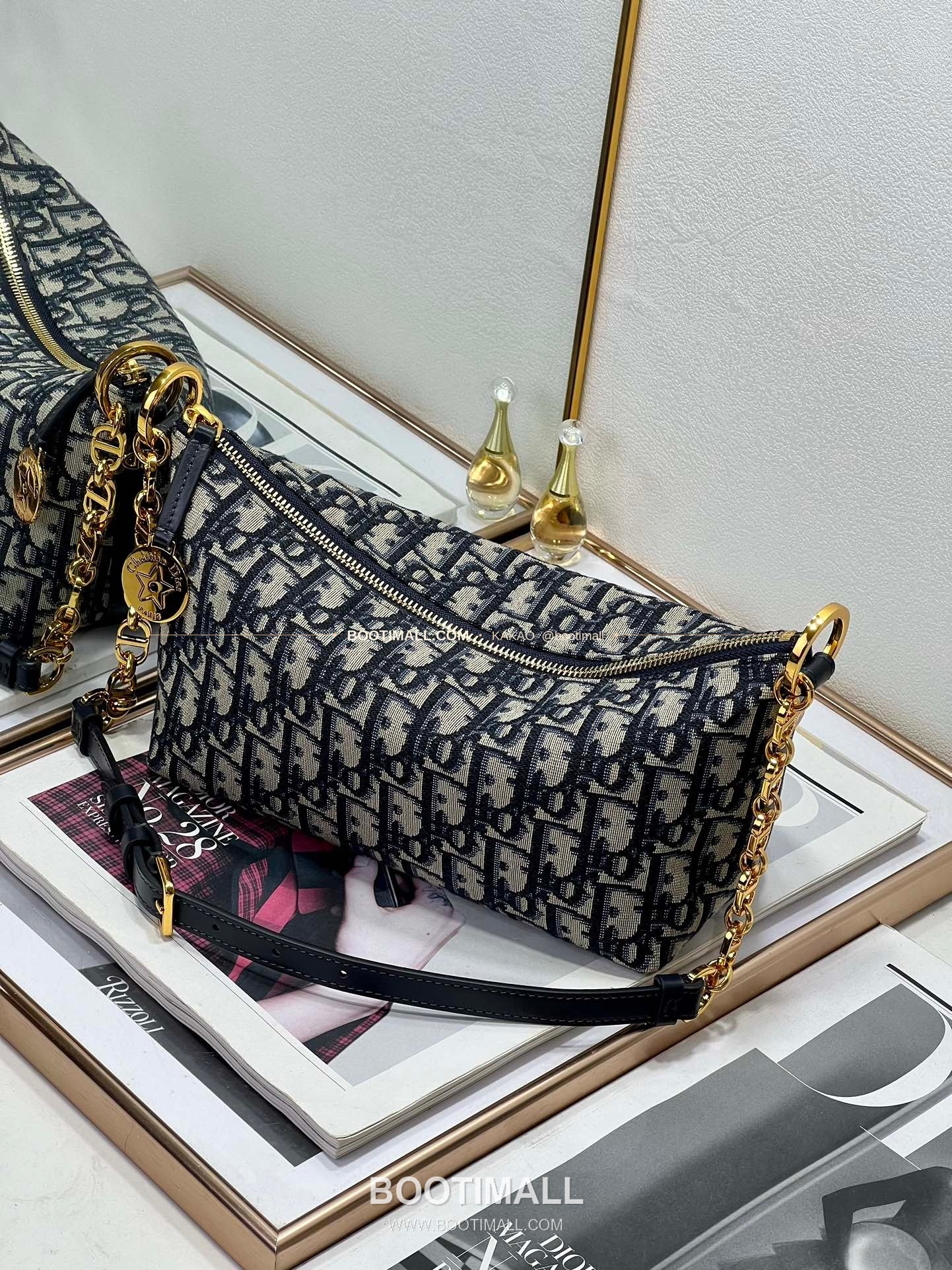 디올 디올스타 레더 체인 호보 숄더백 Dior Diorstar Leather Chain Hobo Shoulder Bag 3106 28.5cm 3