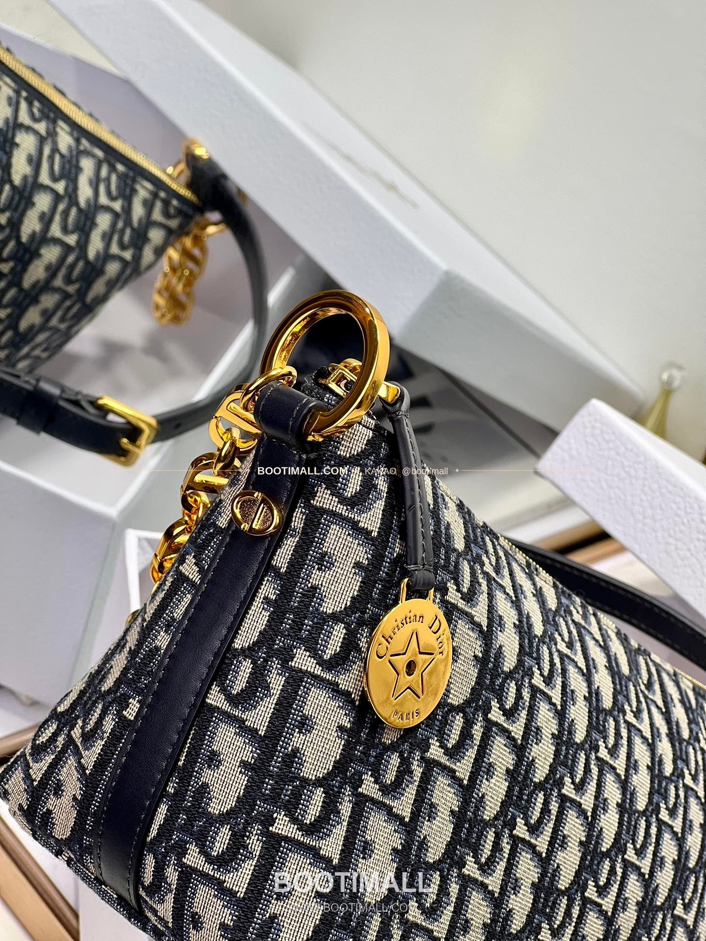 디올 디올스타 레더 체인 호보 숄더백 Dior Diorstar Leather Chain Hobo Shoulder Bag 3106 28.5cm 8